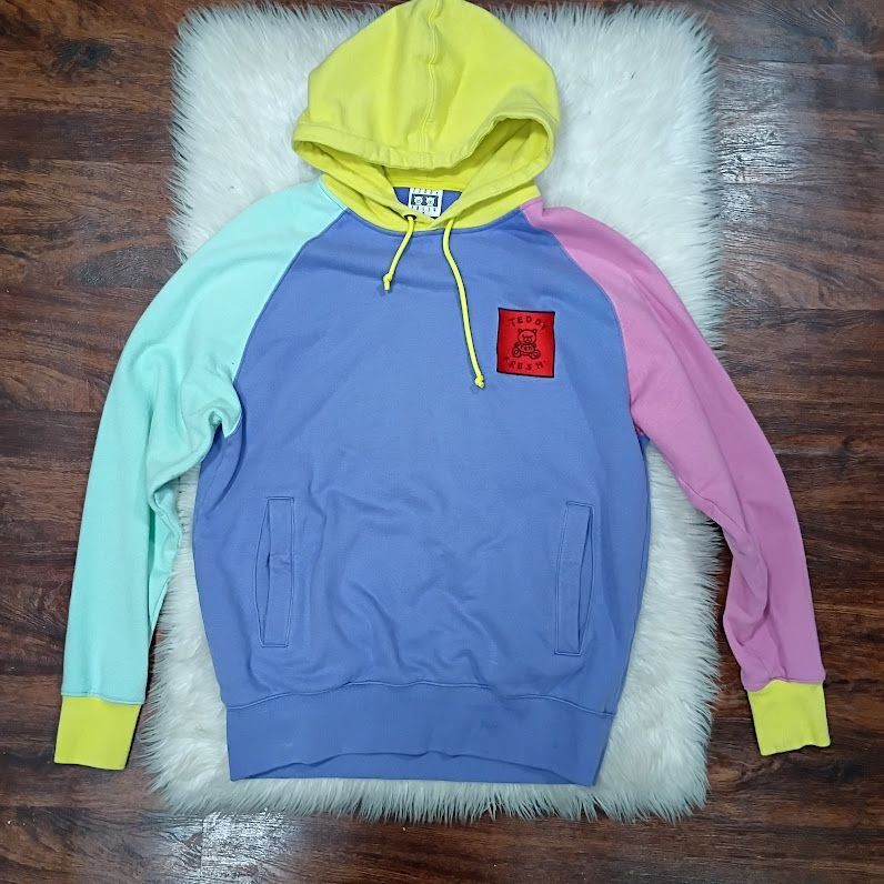 Teddy Fresh Teddy Fresh Colorblock Hoodie Yellow Purple Pink Cotton Size Size US M / EU 48-50 / 2 - 1 Thumbnail