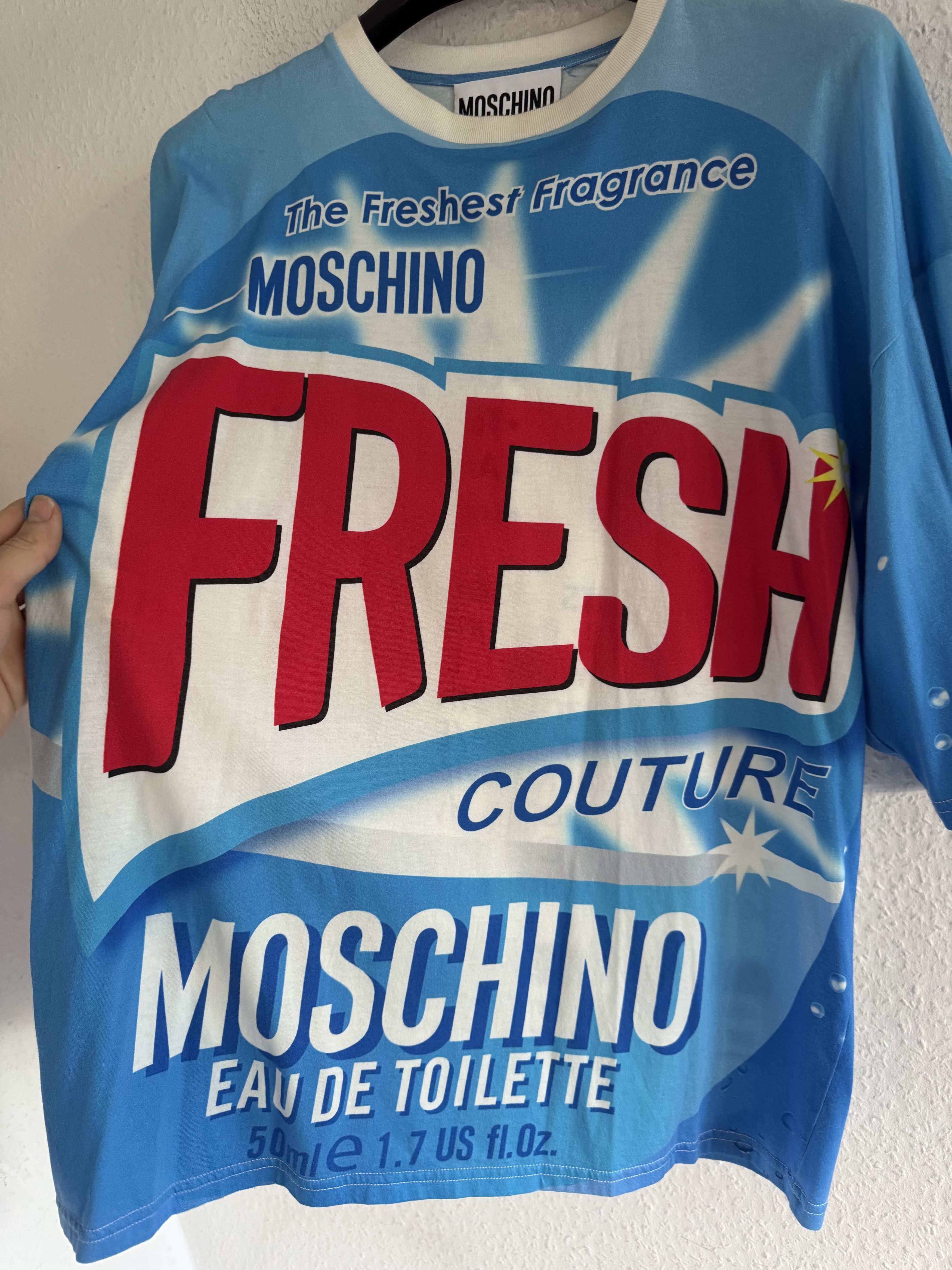Moschino Fresh Fragrance Graphic Oversized T-Shirt Size US XXS / EU 40 - 7 Thumbnail