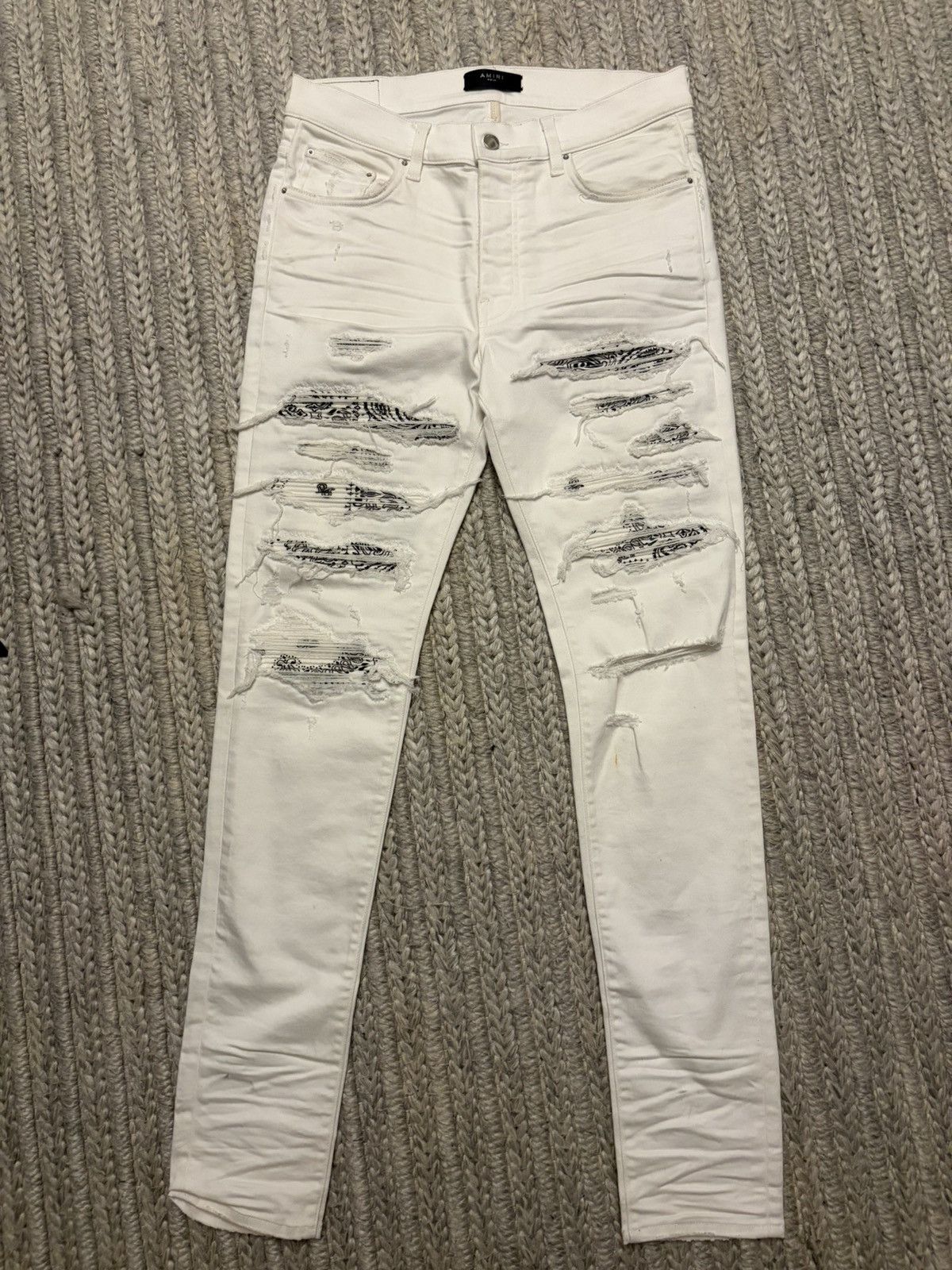 Amiri Amiri white bandana pants Size US 34 / EU 50 - 1 Thumbnail