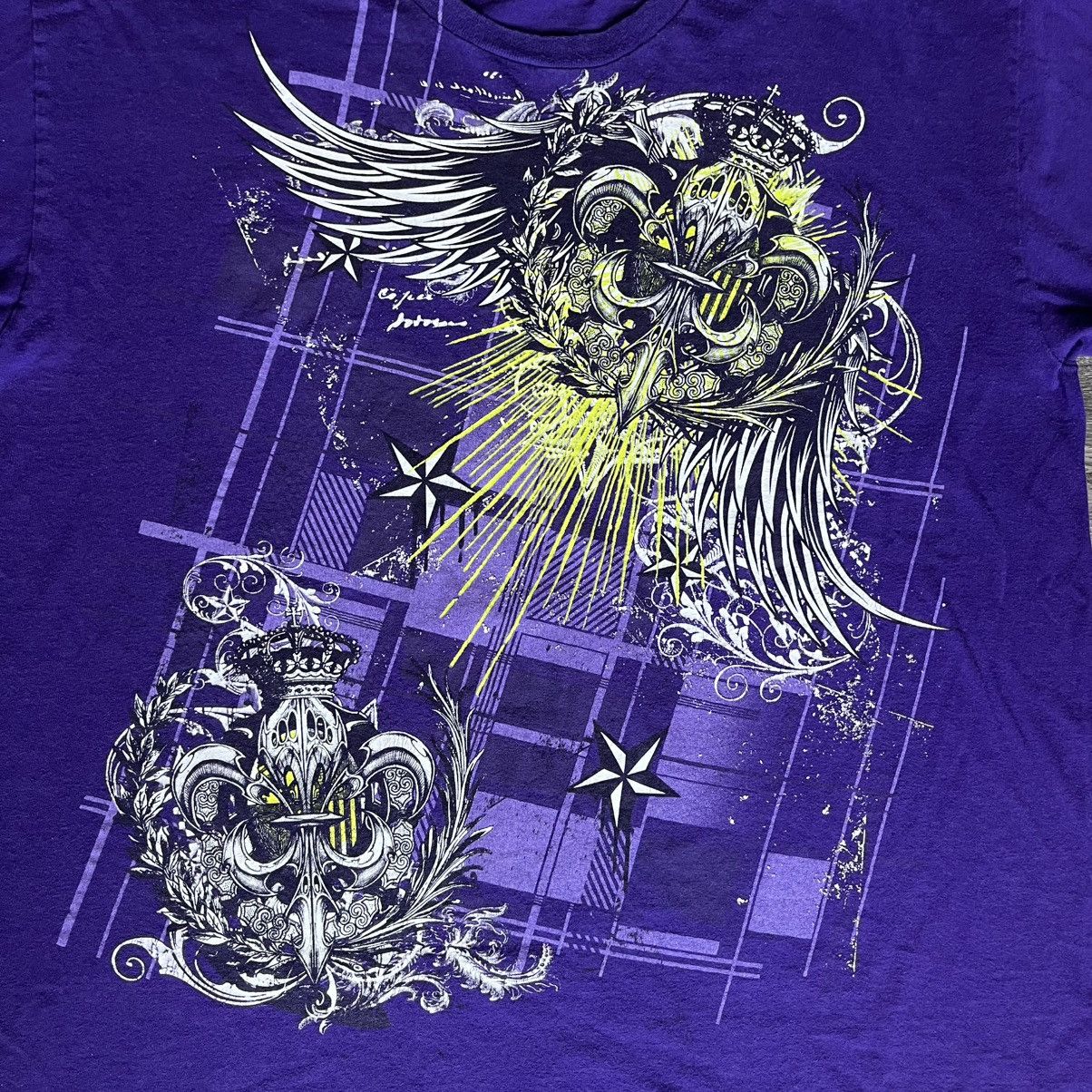 Vintage Vintage Y2K Affliction Style Cross Shield Wings Logo T Shirt Size US XL / EU 56 / 4 - 3 Thumbnail