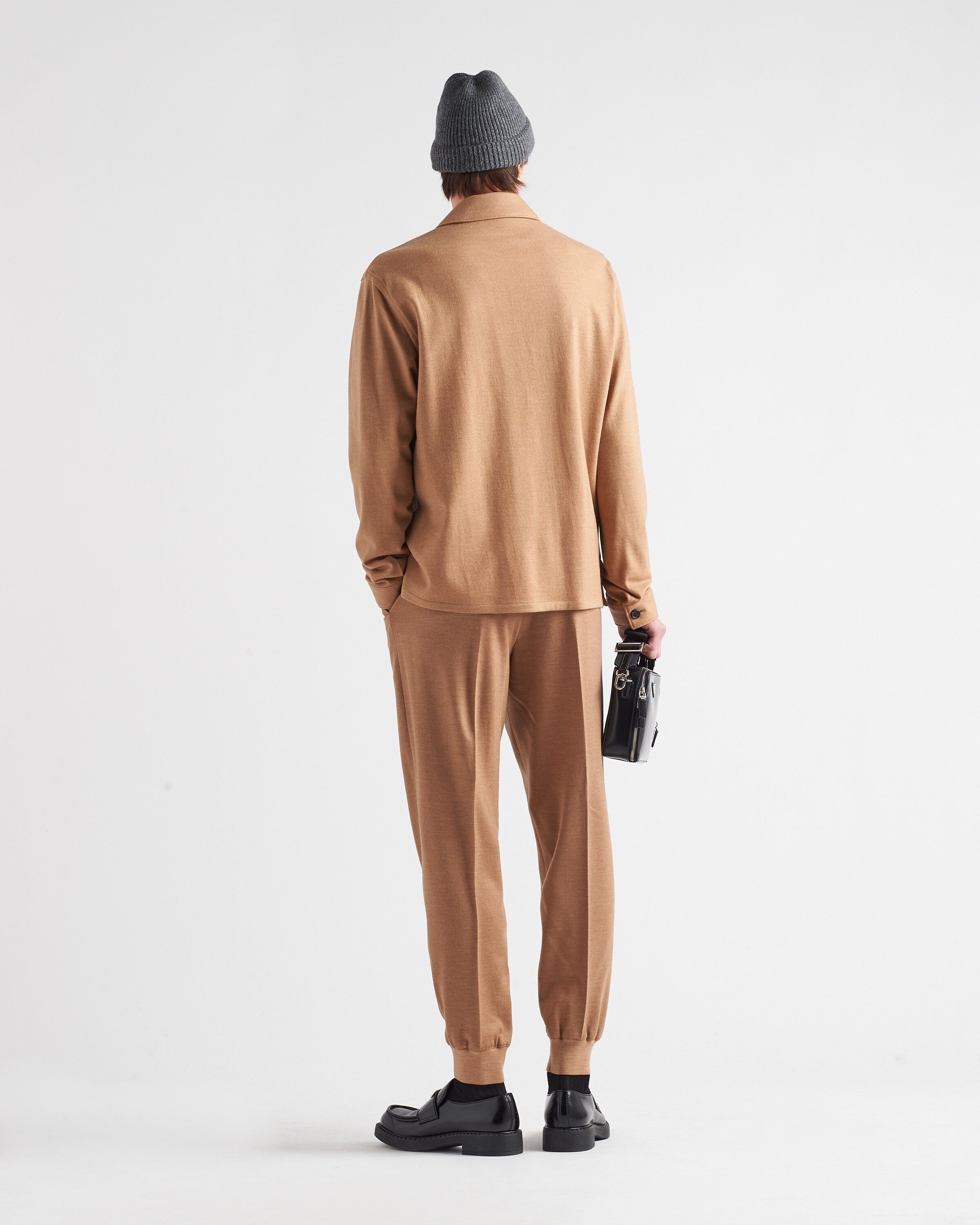 Prada o1bcso1str1025 Jersey Lana Sweatpants & Joggers in Camel Size US 30 / EU 46 - 5 Thumbnail