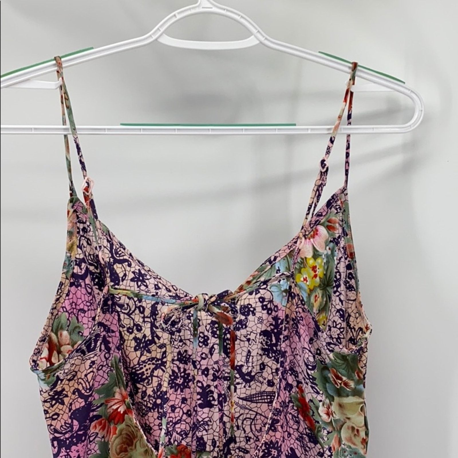 Vintage Vintage Y2K adjustable straps midi summer dress keyhole back Size L / US 10 / IT 46 - 4 Thumbnail