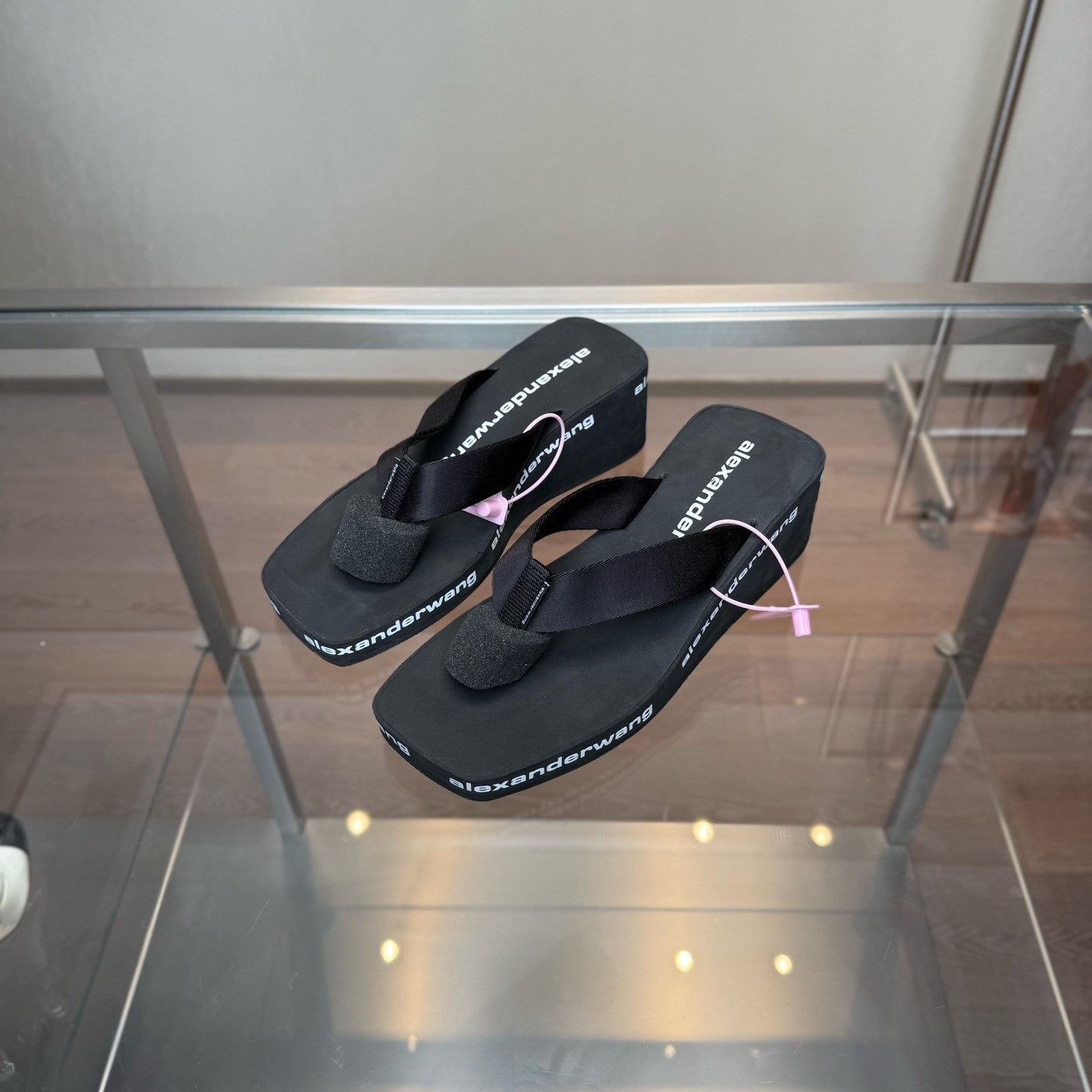 Alexander Wang Alexander Wang Platform Logo Flip Flops Size US 6 / EU 39 - 1 Thumbnail