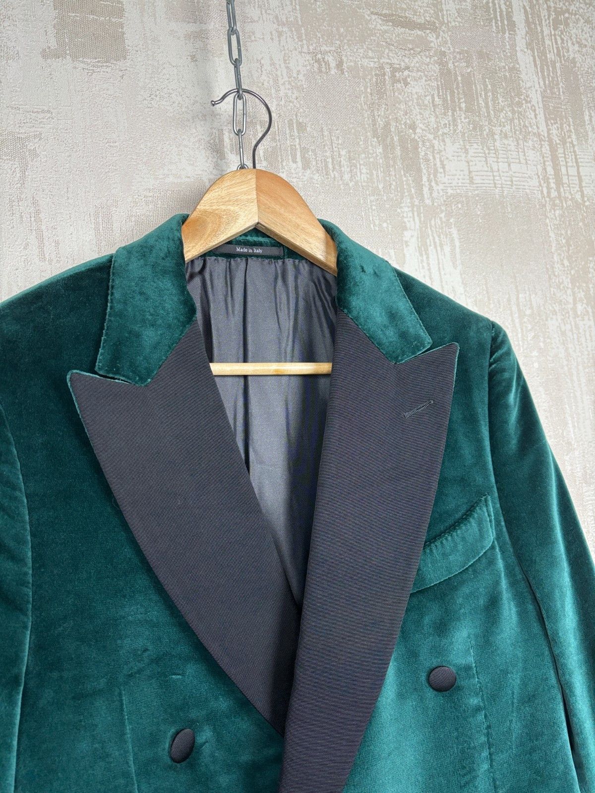 Alfred Dunhill Dunhill London Velvet Double Breasted Blazer Smoking Size 40R - 5 Thumbnail