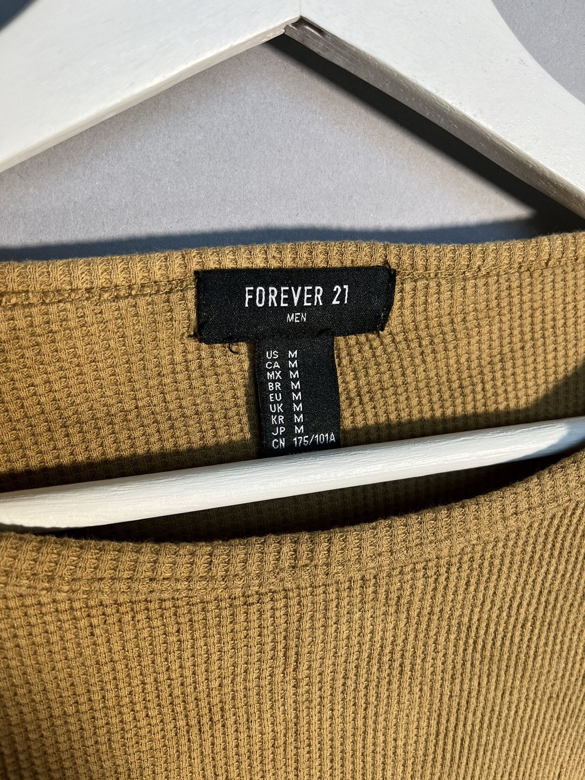 Forever 21 Forever 21 Men’s Mustard Waffle Long Sleev Size US M / EU 48-50 / 2 - 2 Thumbnail