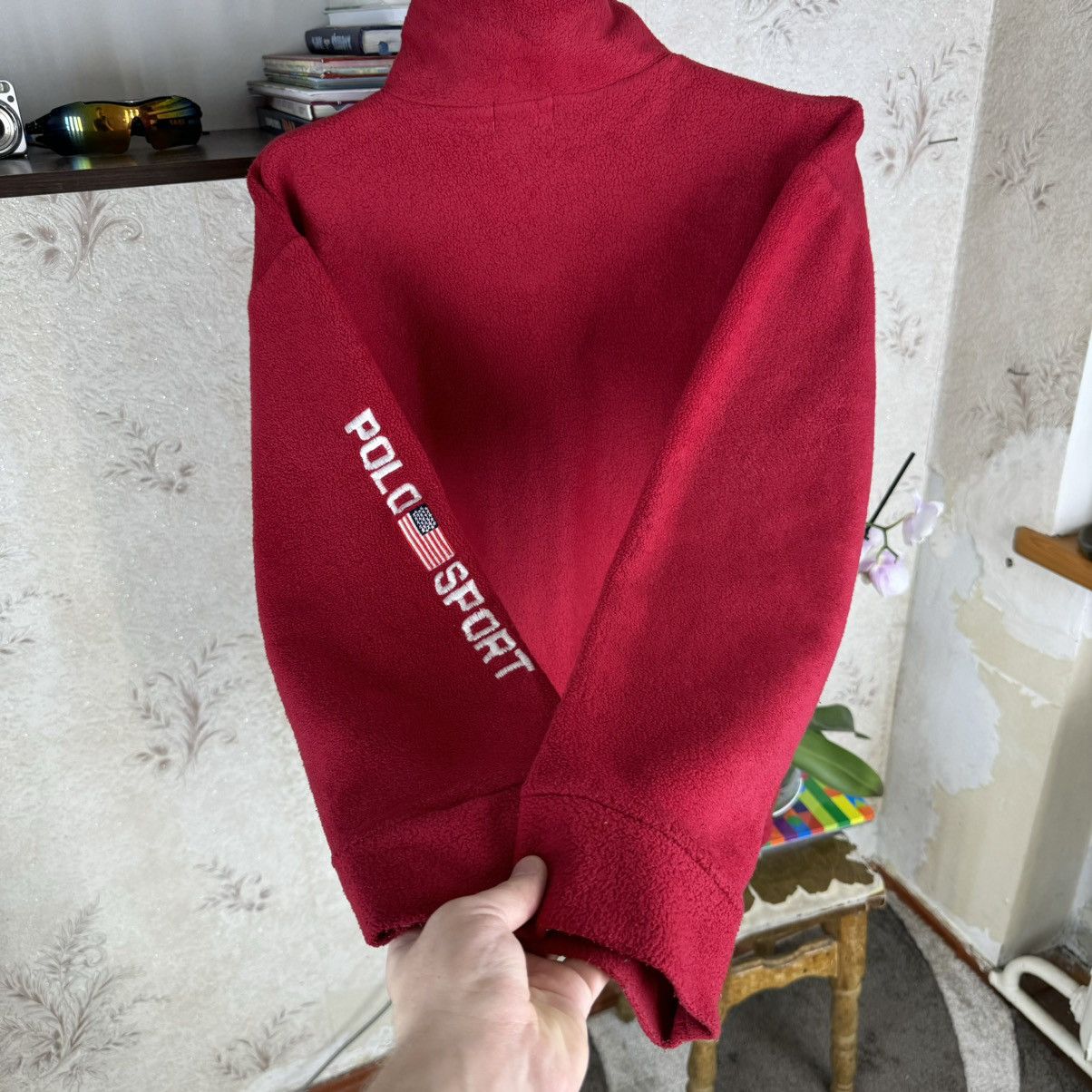 Polo Ralph Lauren × Vintage Vintage 90s Ralph Lauren Polo Sport Fleece Red XL Luxury Size US XL / EU 56 / 4 - 7 Thumbnail