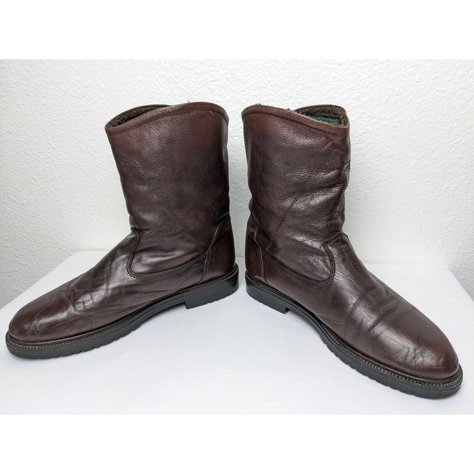Other Vtg Sherpa Lined Pull On Leather Boot Yellowstone Park 44 Size US 11 / EU 44 - 6 Thumbnail