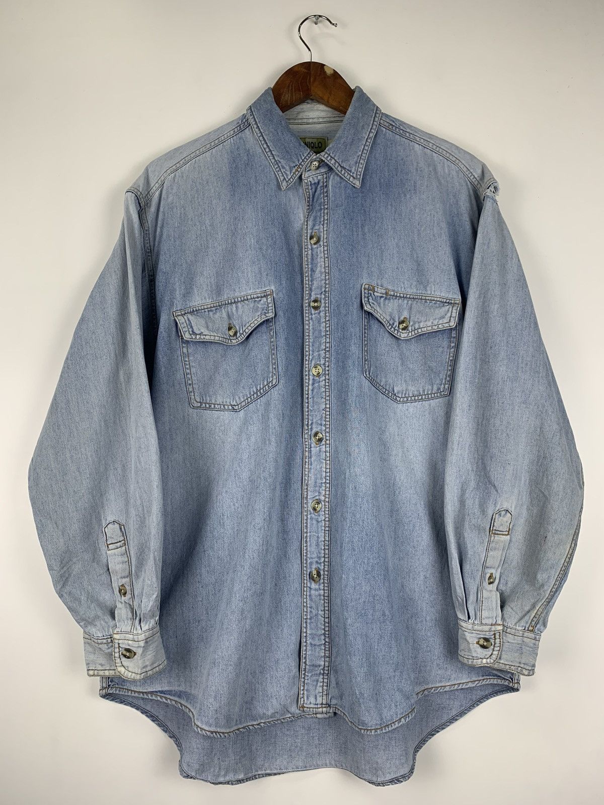 Uniqlo Vintage Uniqlo Denim Jacket Size US L / EU 52-54 / 3 - 8 Thumbnail