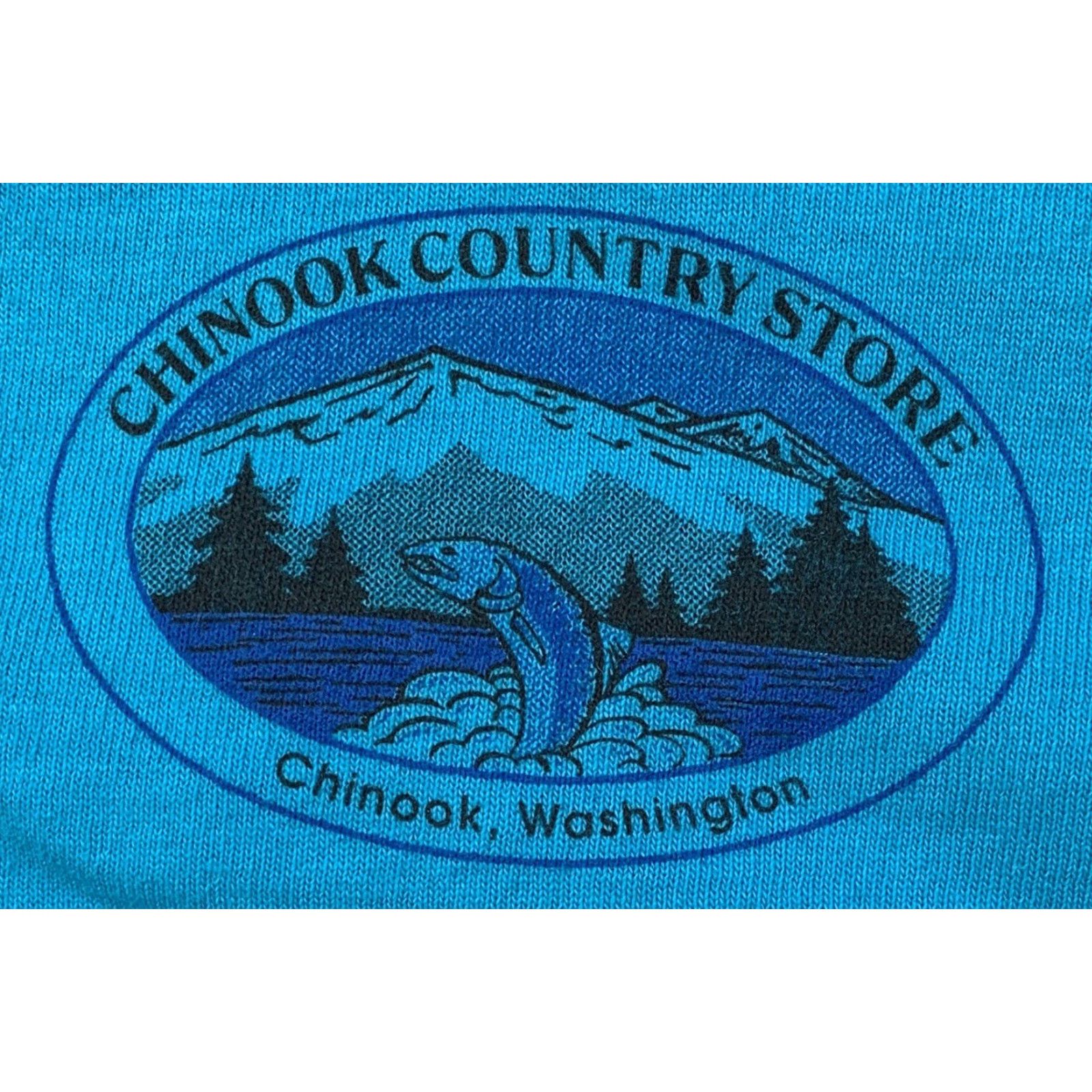 Anvil VINTAGE Anvil T-Shirt Mens Graphic Print XL Chinook Washington Blue Cotton Jersey Single Stitch Size US XL / EU 56 / 4 - 2 Thumbnail