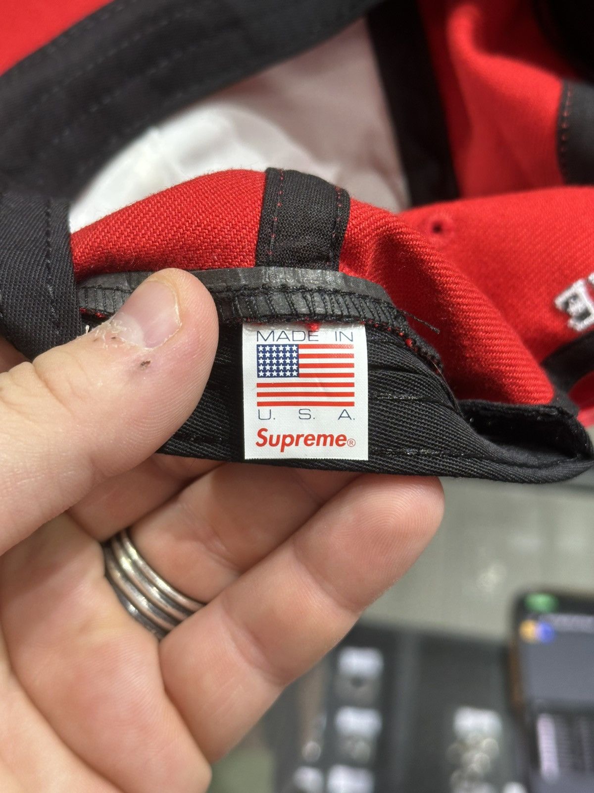 Supreme Supreme Gonz 6 Panel Hat FW2017 Red Snapback Size ONE SIZE - 3 Thumbnail