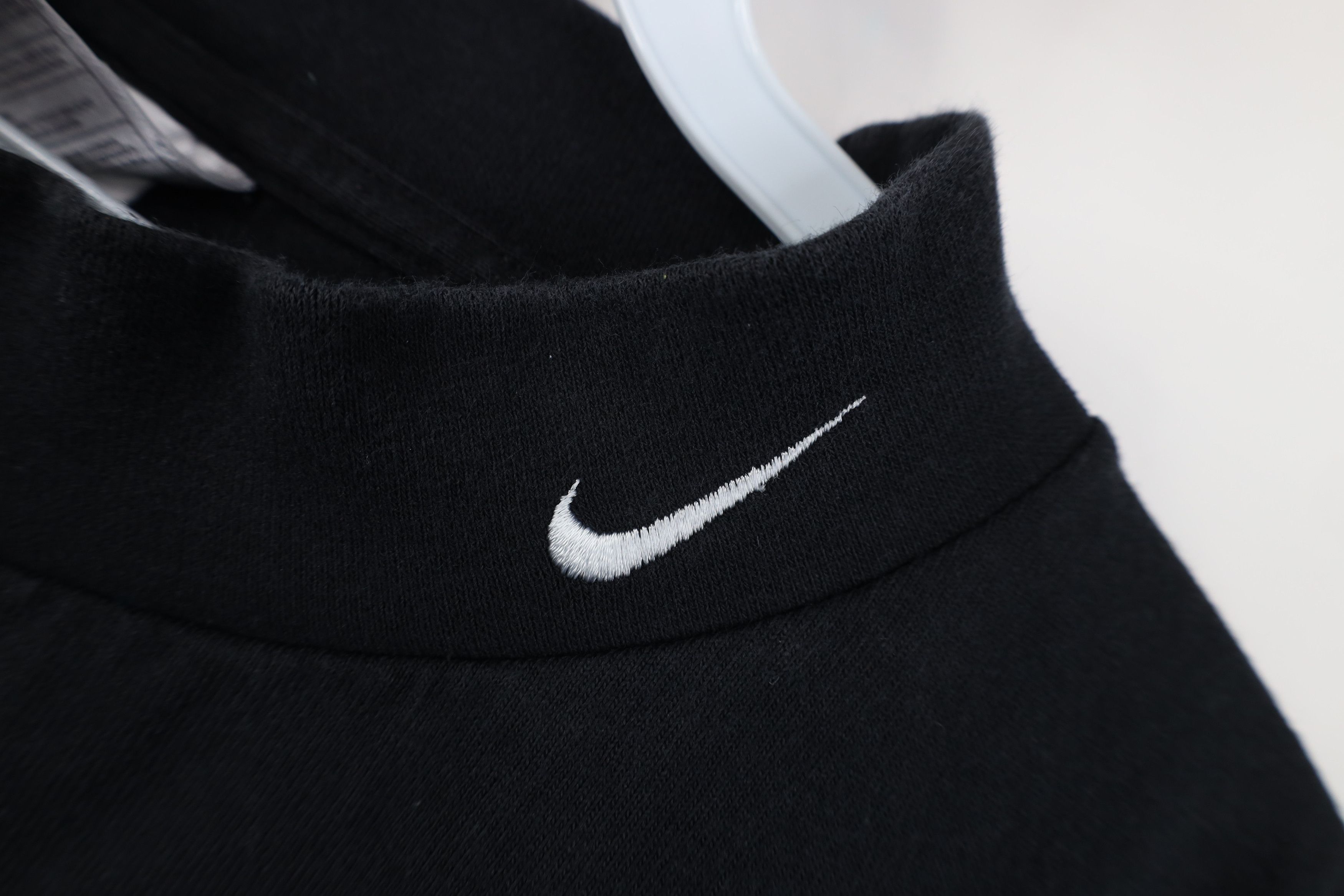 Nike Vintage Nike Mini Swoosh Mock Neck Long Sleeve T-Shirt Black Size US XXL / EU 58 / 5 - 4 Thumbnail