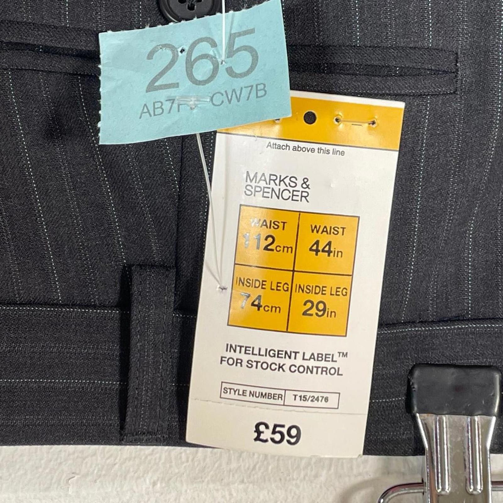 Marks & Spencer Marks & Spencer Women's Black and Grey Trousers Size 30" / US 8 / IT 44 - 3 Thumbnail