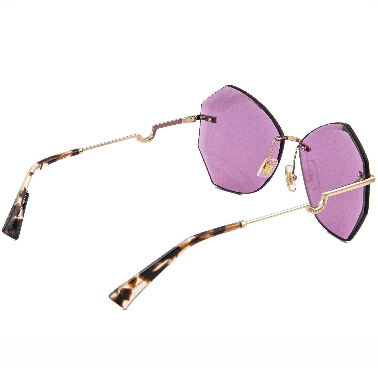 Miu Miu MIU MIU CHARM MU55XS Gold Pink Geometric Luxury Fashion 55X Size ONE SIZE - 2 Thumbnail