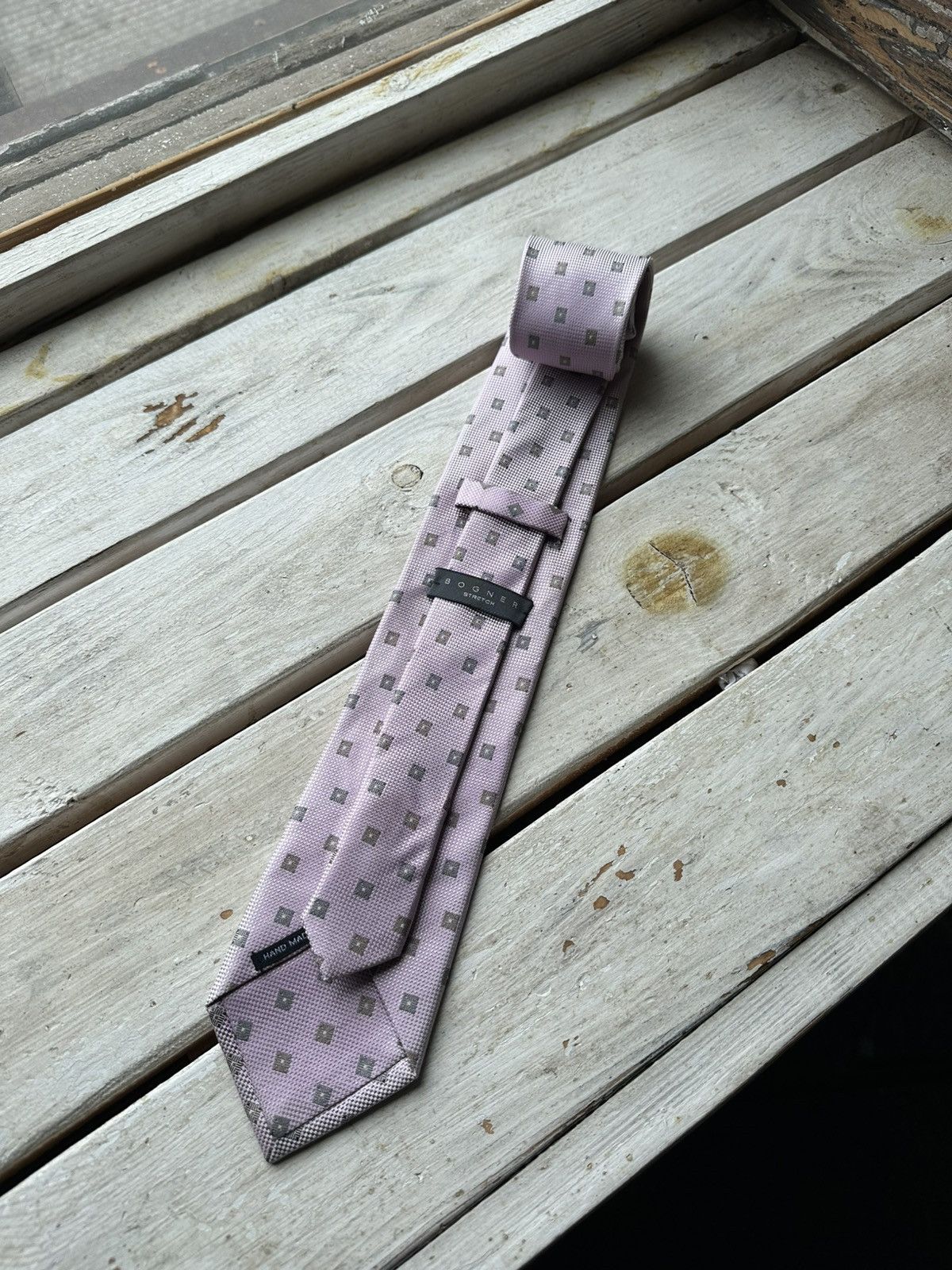 Bogner × Designer 🚨RARE BOGNER Tie old money style Burgundy luxury monogram Size ONE SIZE - 1 Thumbnail