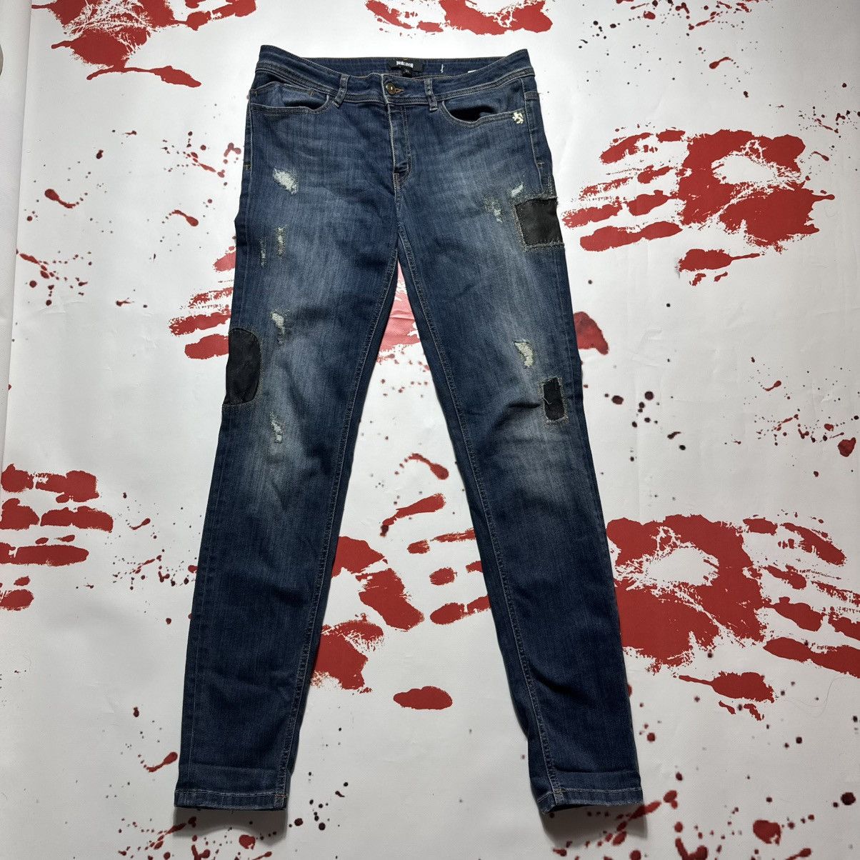 Roberto Cavalli vintage just cavalli jeans roberto cavalli big logo skinny Size 31" - 4 Thumbnail