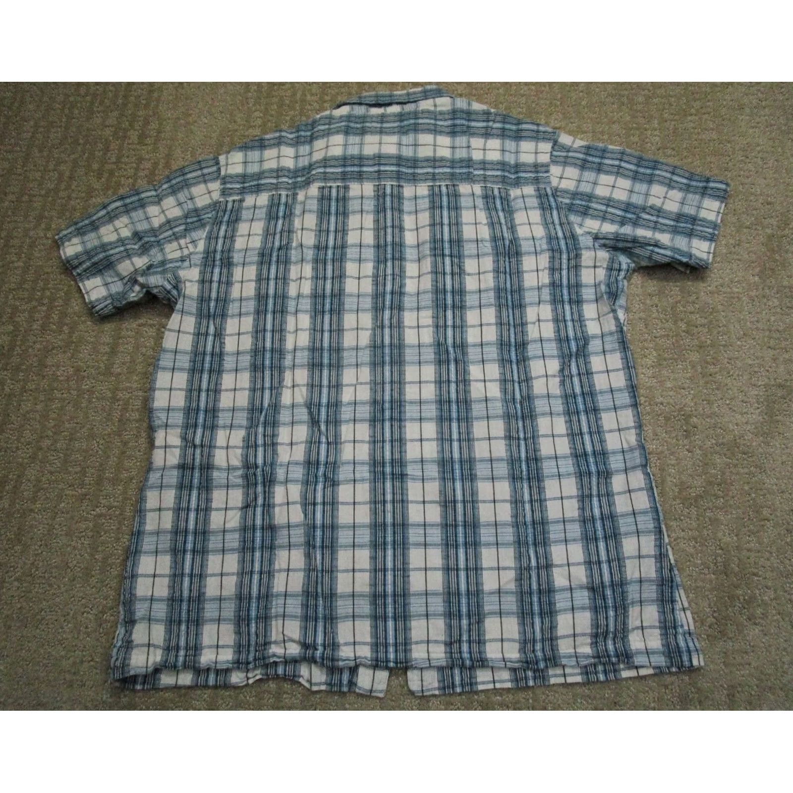 Vintage Kuhl Shirt Men Large Blue Tartan Plaid Short Sleeve Button Up Hiking Fishing Size US L / EU 52-54 / 3 - 3 Thumbnail