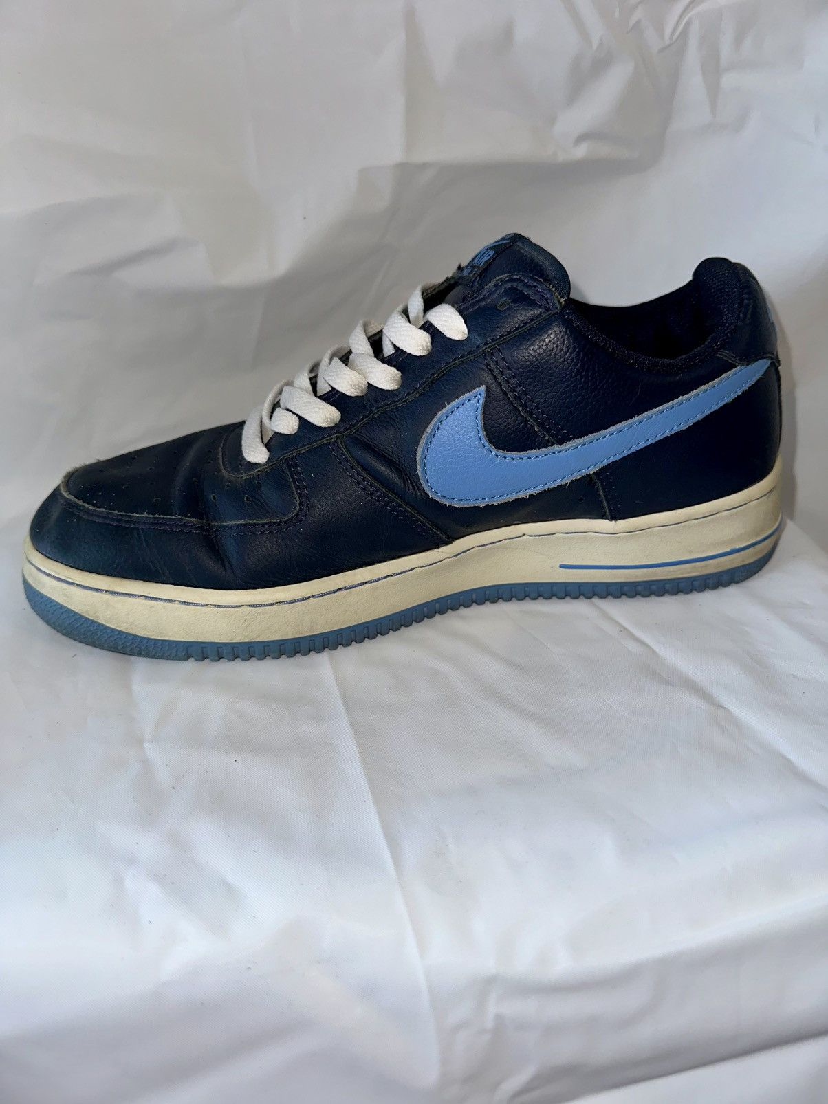 Nike 2002 NIKE AIR FORCE 1 OBSIDIAN COLUMBIA BLUE SKU :624040 441 Size US 10 / EU 43 - 1 Thumbnail