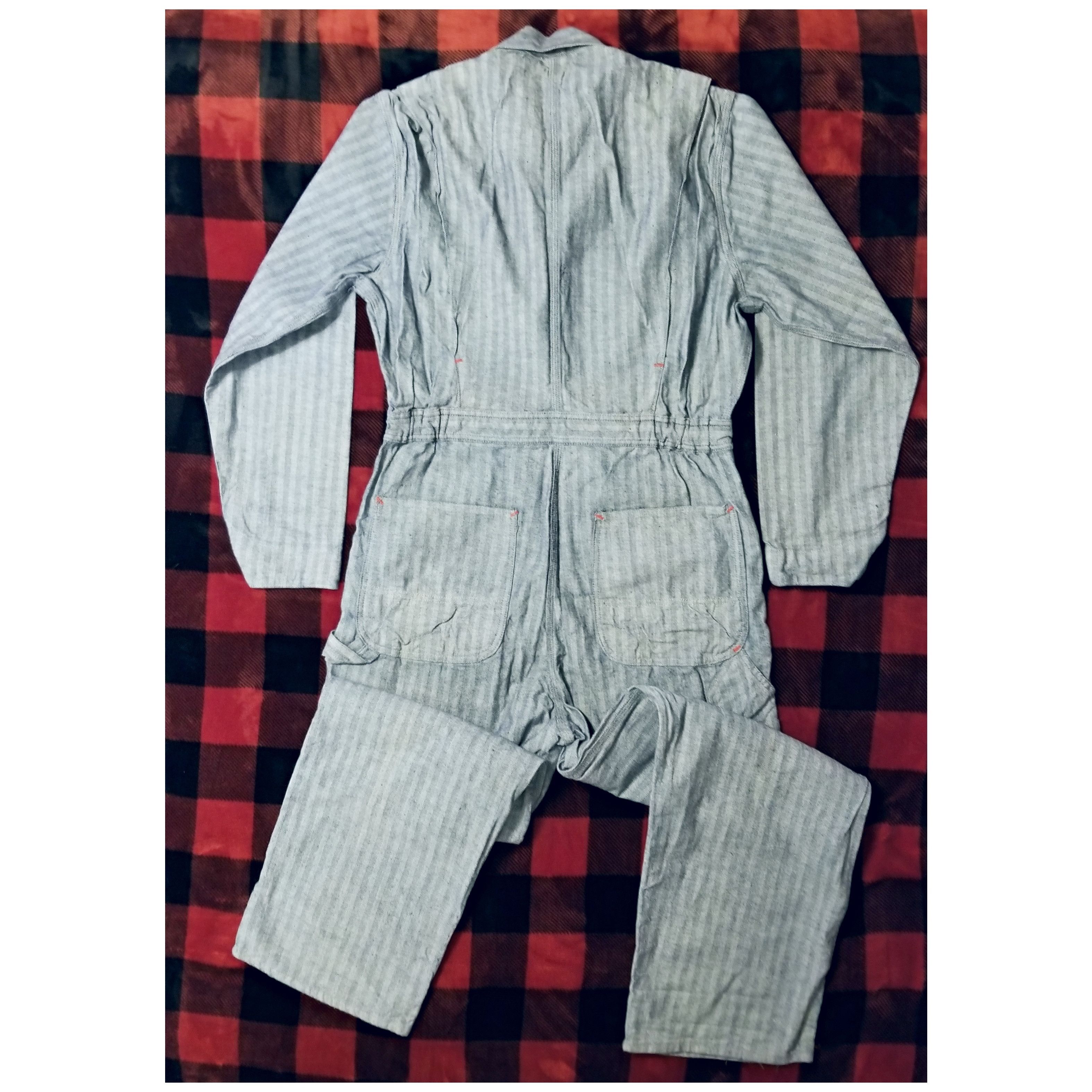 RRL Ralph Lauren ☆RARE☆VTG 1950S BIG MAC HERRINGBONE SELVEDGE DENIM COVERALLS Size US 36 / EU 52 - 14 Thumbnail