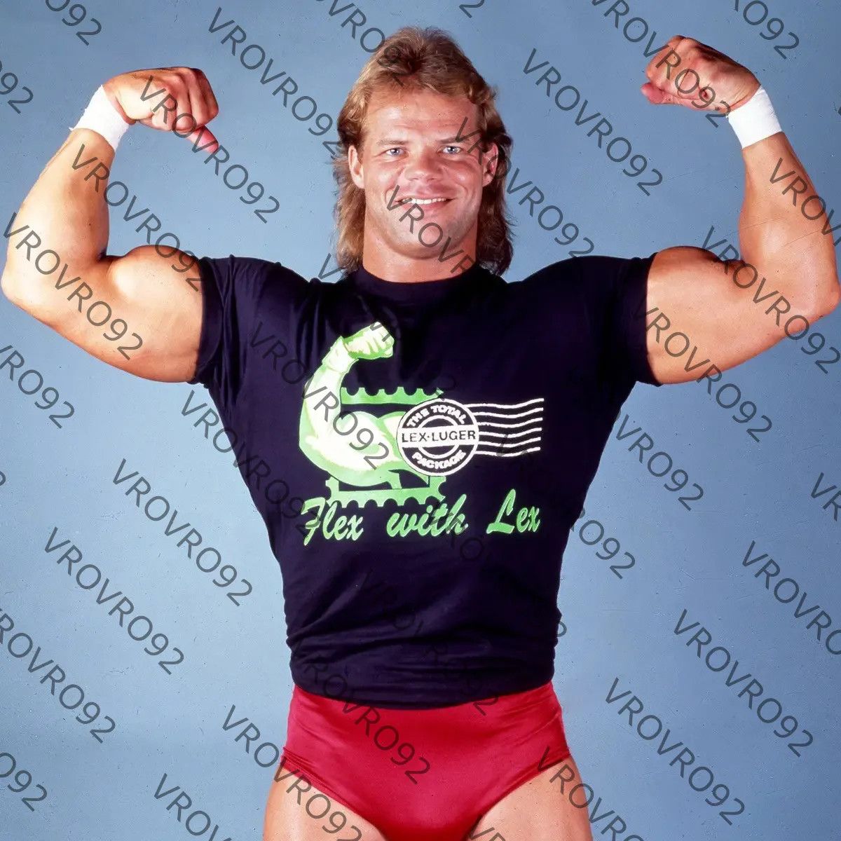 WWF VERY RARE * WWF / Lex Luger / Made In USA Screen stars Tee Size US M / EU 48-50 / 2 - 1 Thumbnail
