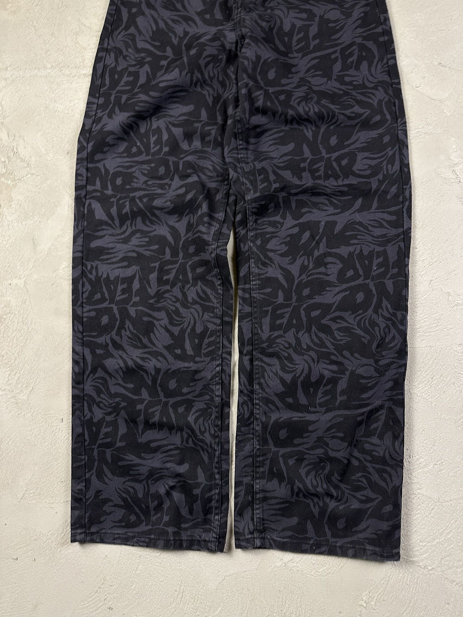 H&M Vintage Y2k No Fear H&M Fullprint Oversized Baggy Pants Size US 30 / EU 46 - 2 Thumbnail