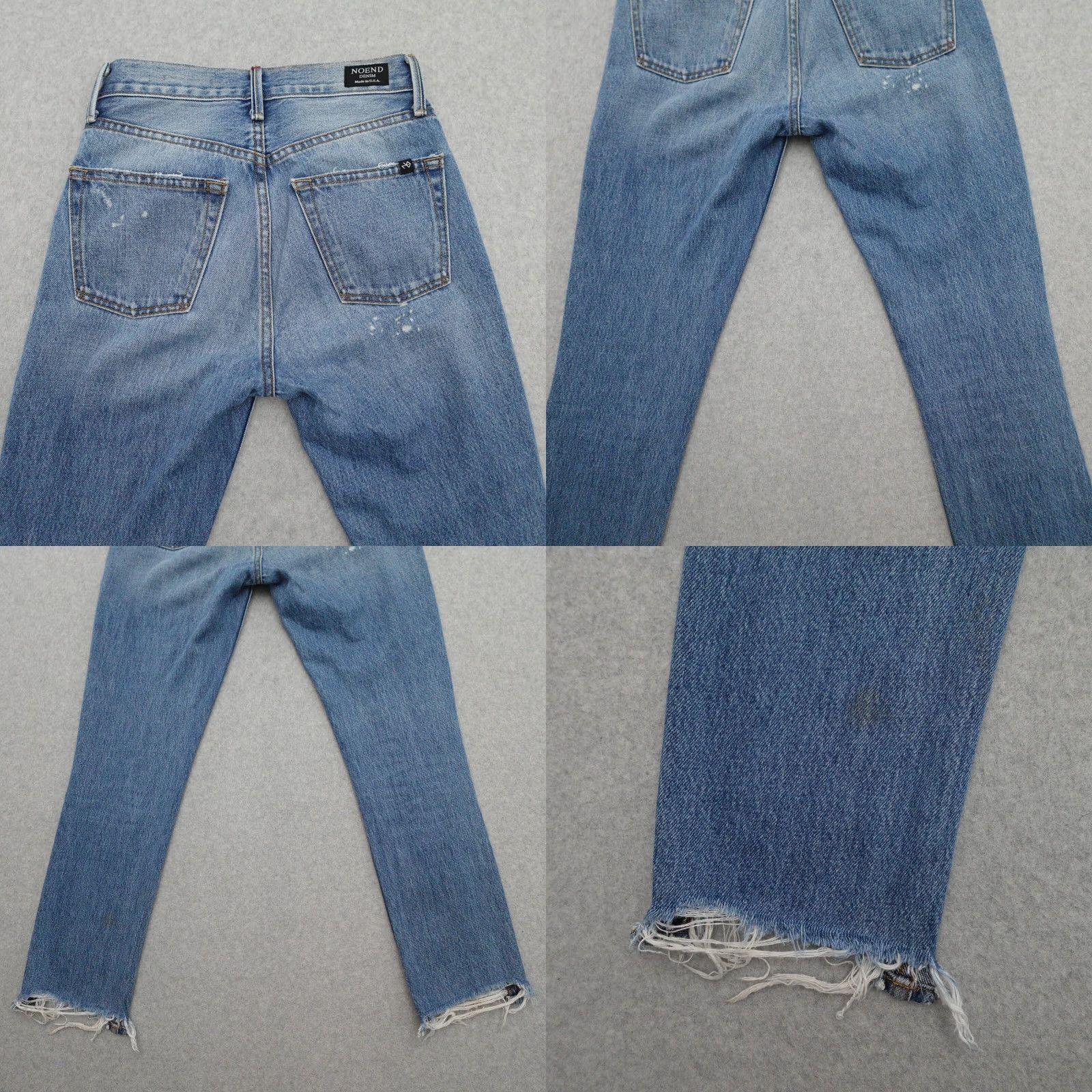 Vintage NO END Jeans Womens 24 Slim Straight Blue Made In USA Size 42" / US 20 - 9 Thumbnail