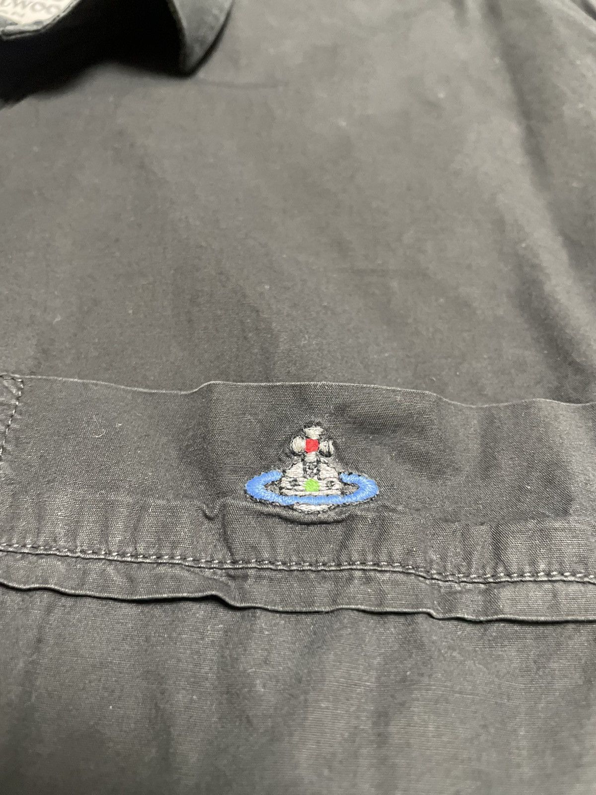 Vivienne Westwood Vivienne Westwood Black Orb Logo Shirt Size US M / EU 48-50 / 2 - 11 Thumbnail