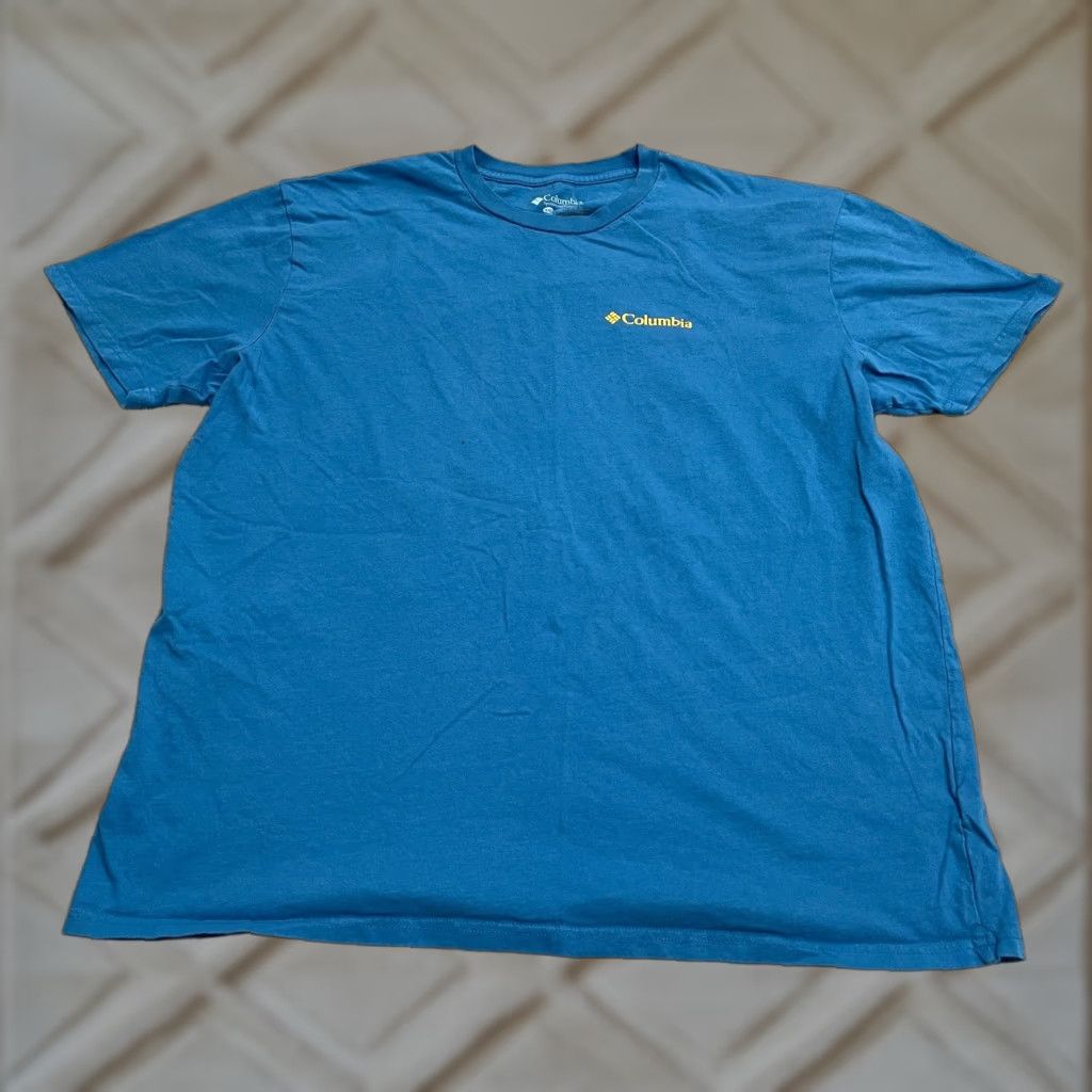 Vintage Columbia T-Shirt Mens XXL Blue Crew Neck Short Sleeve Cotton Casual Tee Size US XXL / EU 58 / 5 - 1 Thumbnail