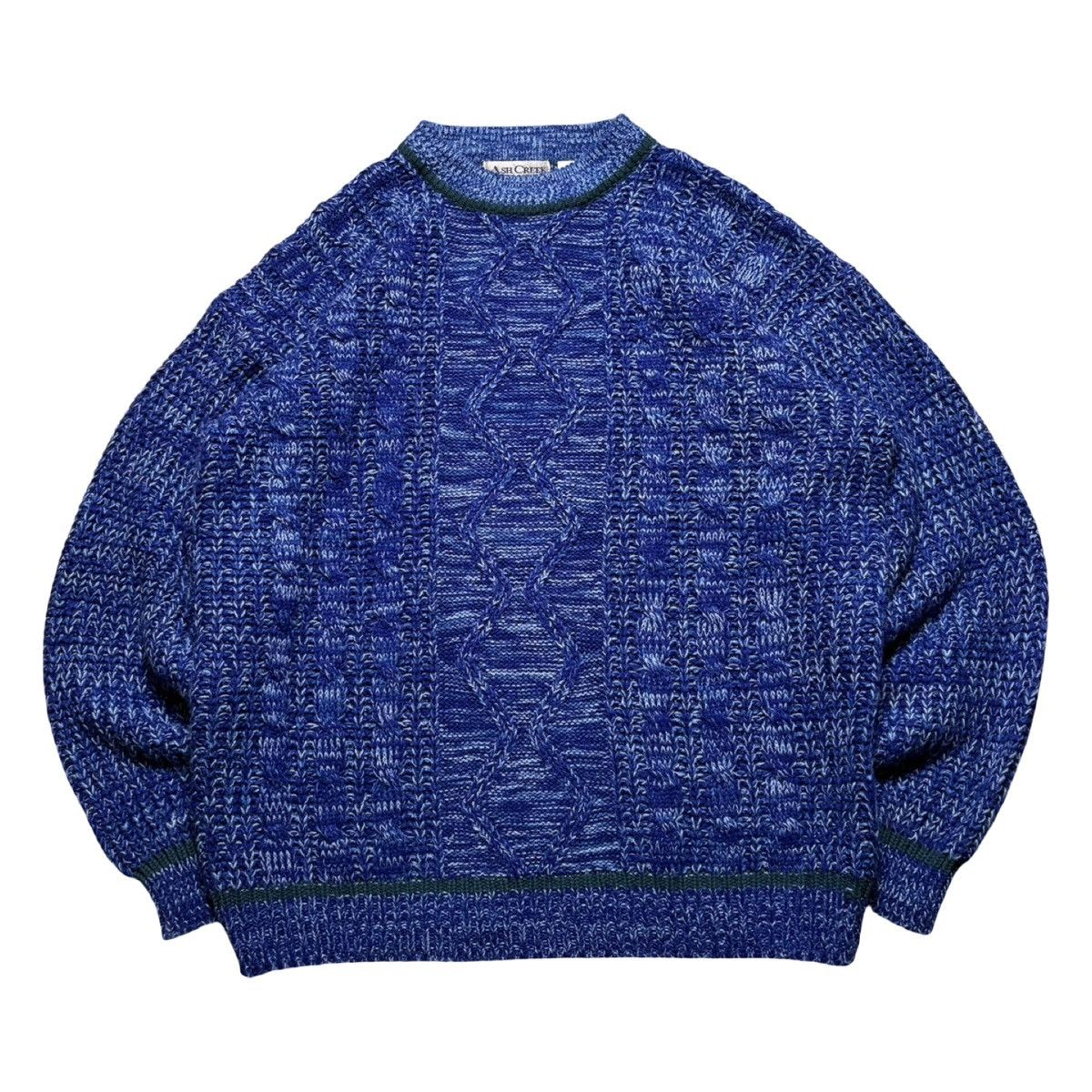 Other Ash Creek Geometric Knit Sweater L Blue Black Cotton 90s Size US L / EU 52-54 / 3 - 1 Thumbnail