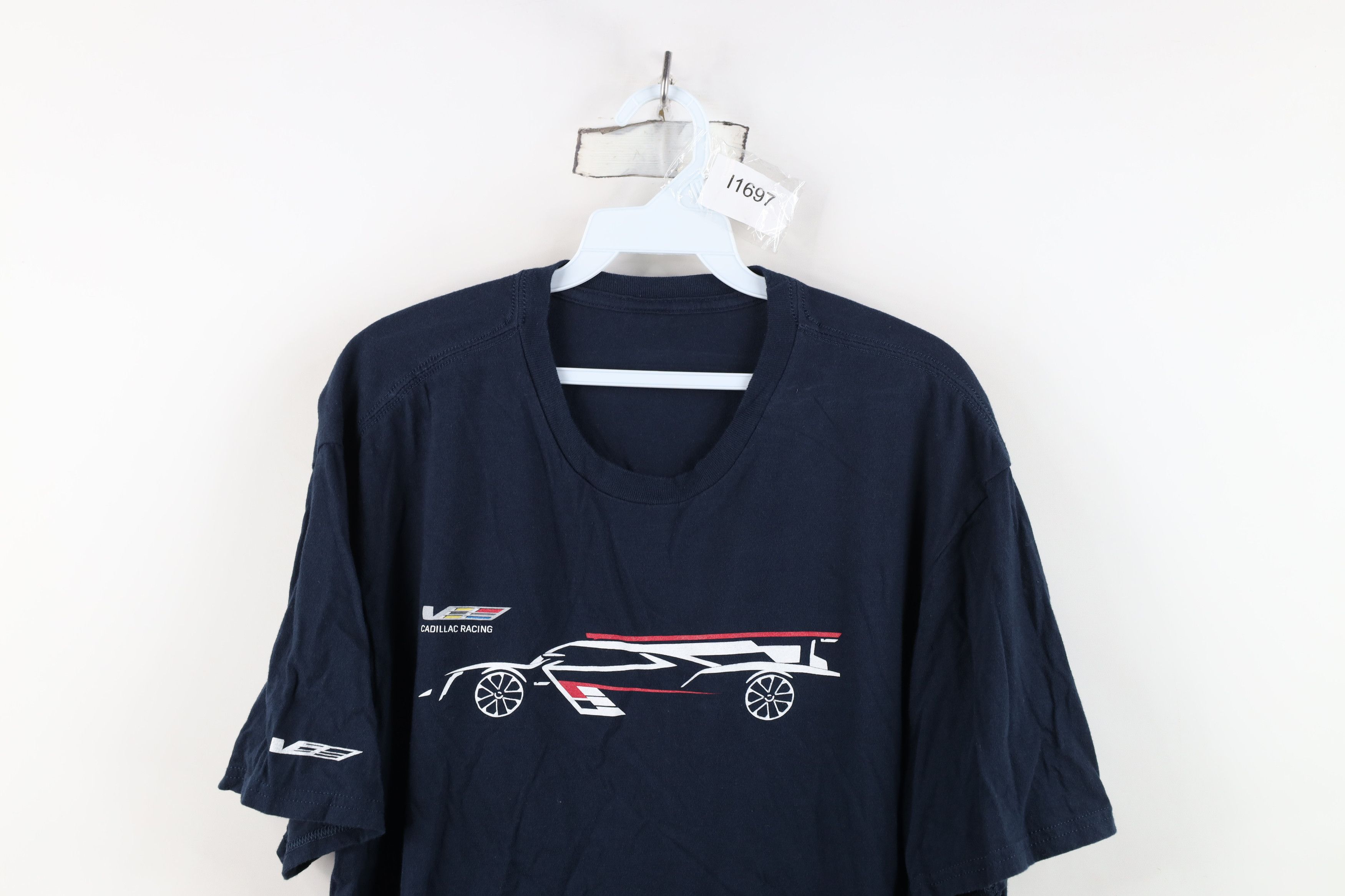 Vintage Y2K Streetwear Spell Cadillac Car Racing T-Shirt Navy Blue Size US L / EU 52-54 / 3 - 2 Thumbnail