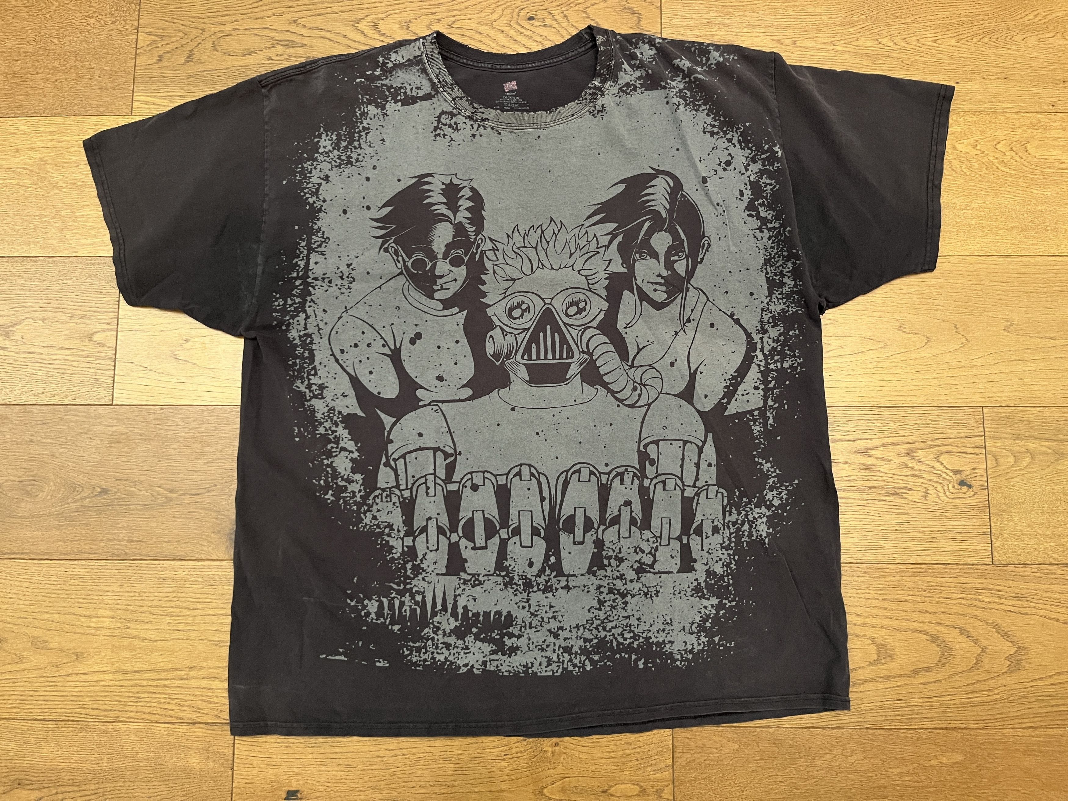 Vintage Y2K XXL Thrashed Skull Lightning Bolt Star Print Shirt 2XL Size US XXL / EU 58 / 5 - 1 Thumbnail