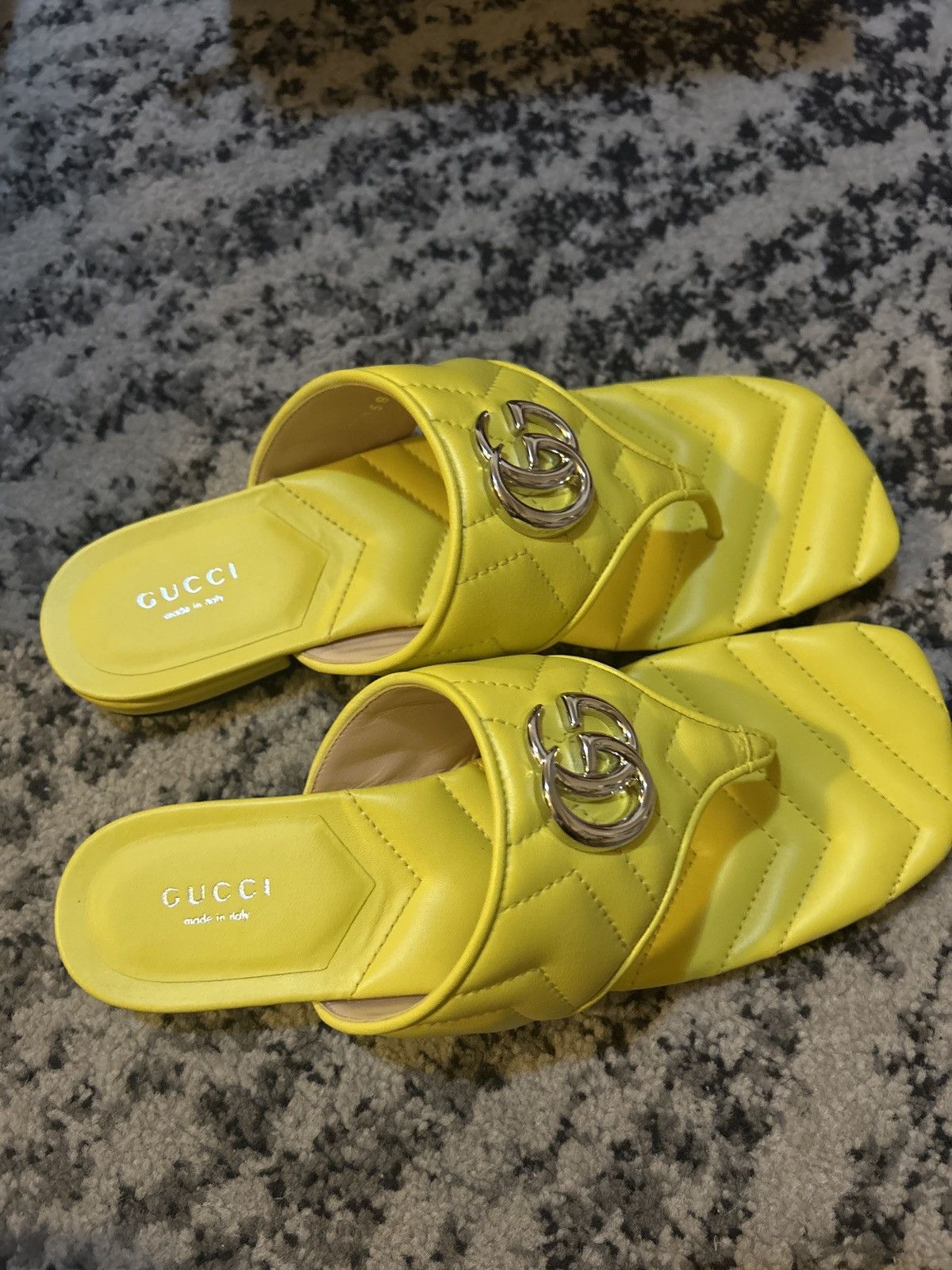 Gucci Gucci Double G Thong Sandal Flip Flop Acid Lime Size US 9 / IT 39 - 4 Thumbnail