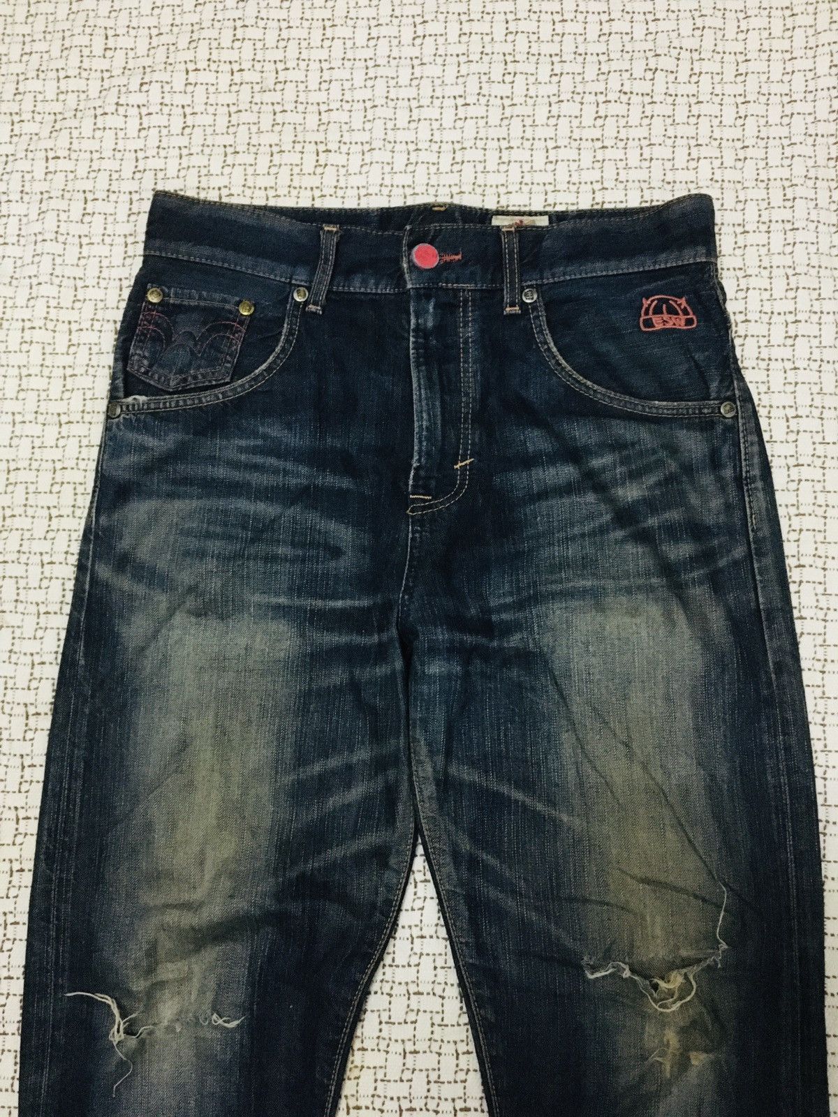 Edwin A06 Edwin Street Wear Distressed Jeans Size US 32 / EU 48 - 12 Thumbnail