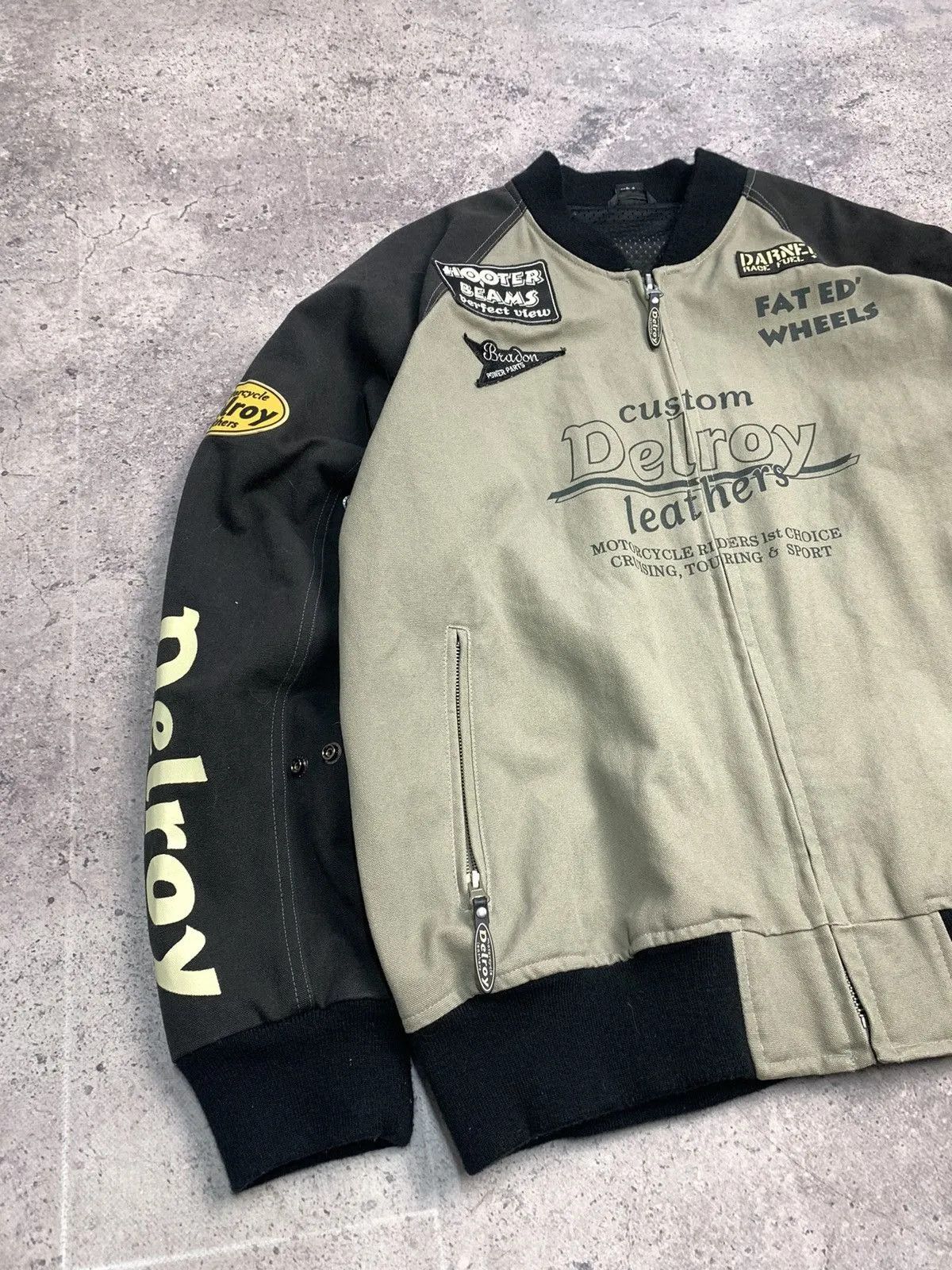 Vintage Vintage DELROY Racing Team Moto Leather Jacket Nascar Size US XL / EU 56 / 4 - 6 Thumbnail