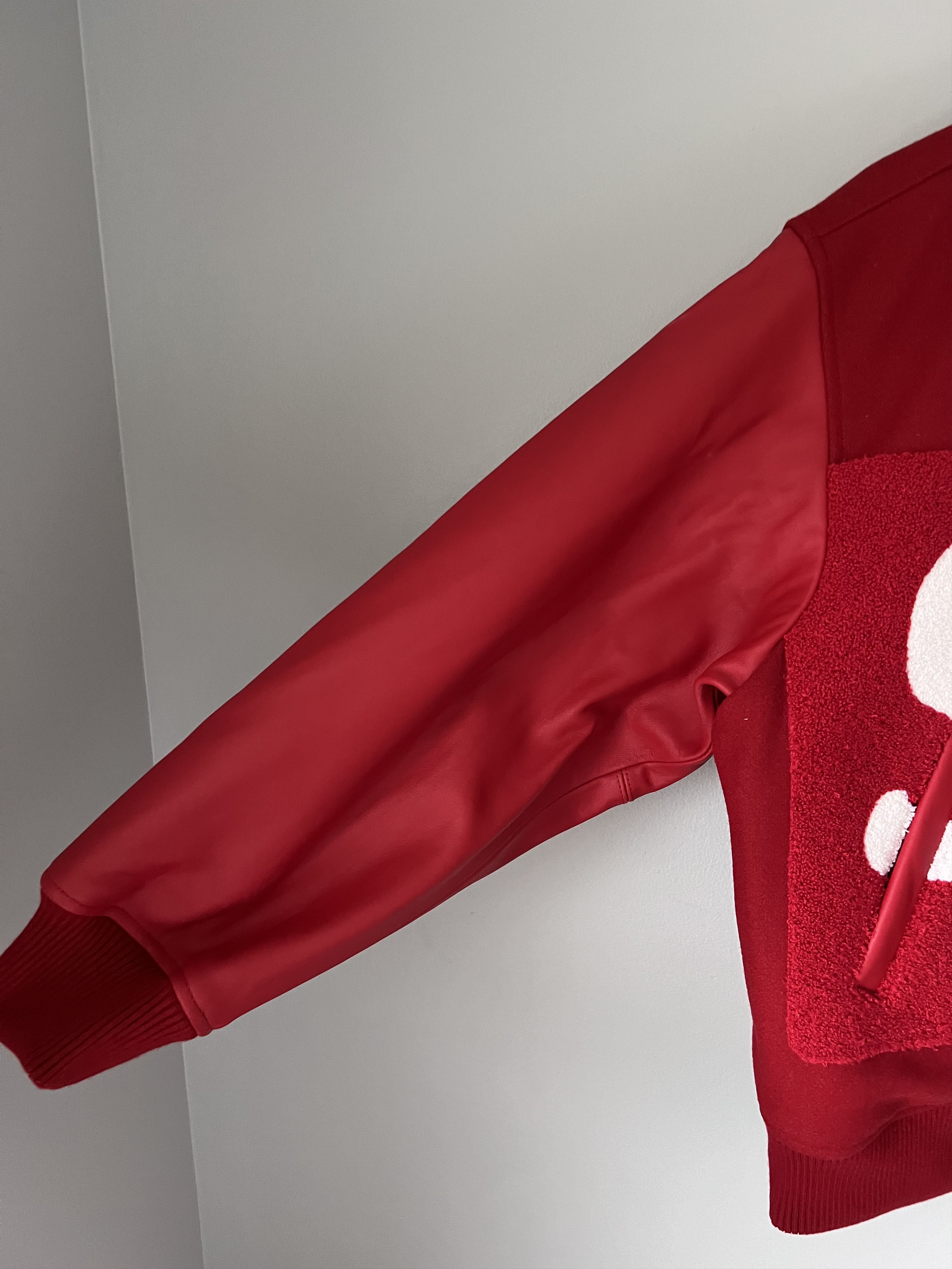 Supreme Supreme Big Logo Chenille Logo Varsity Jacket in Red Size US M / EU 48-50 / 2 - 4 Thumbnail