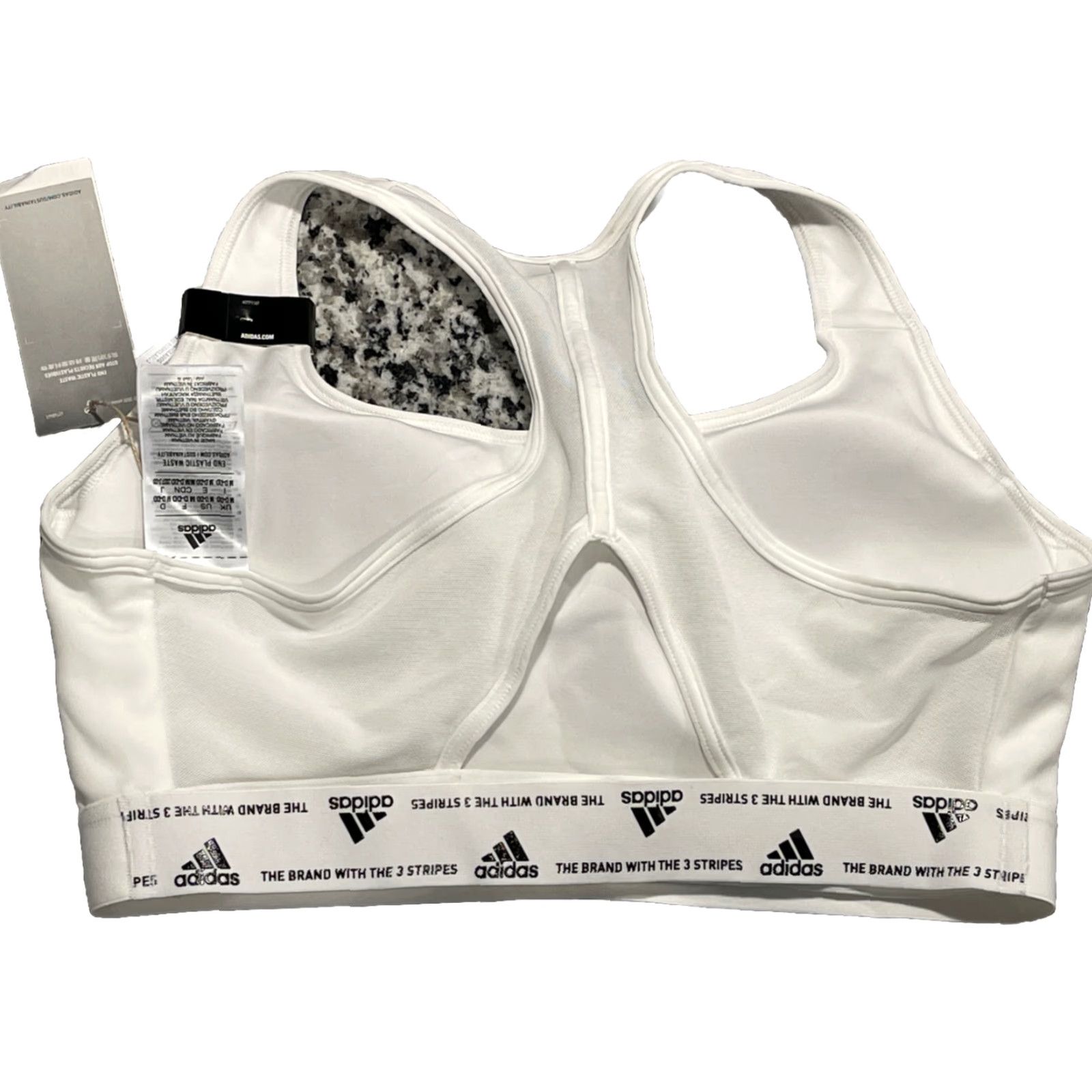 Adidas Adidas Women's Sports Bra M D-DD White Powerreact Training Bra Shirt? Size ONE SIZE - 6 Thumbnail
