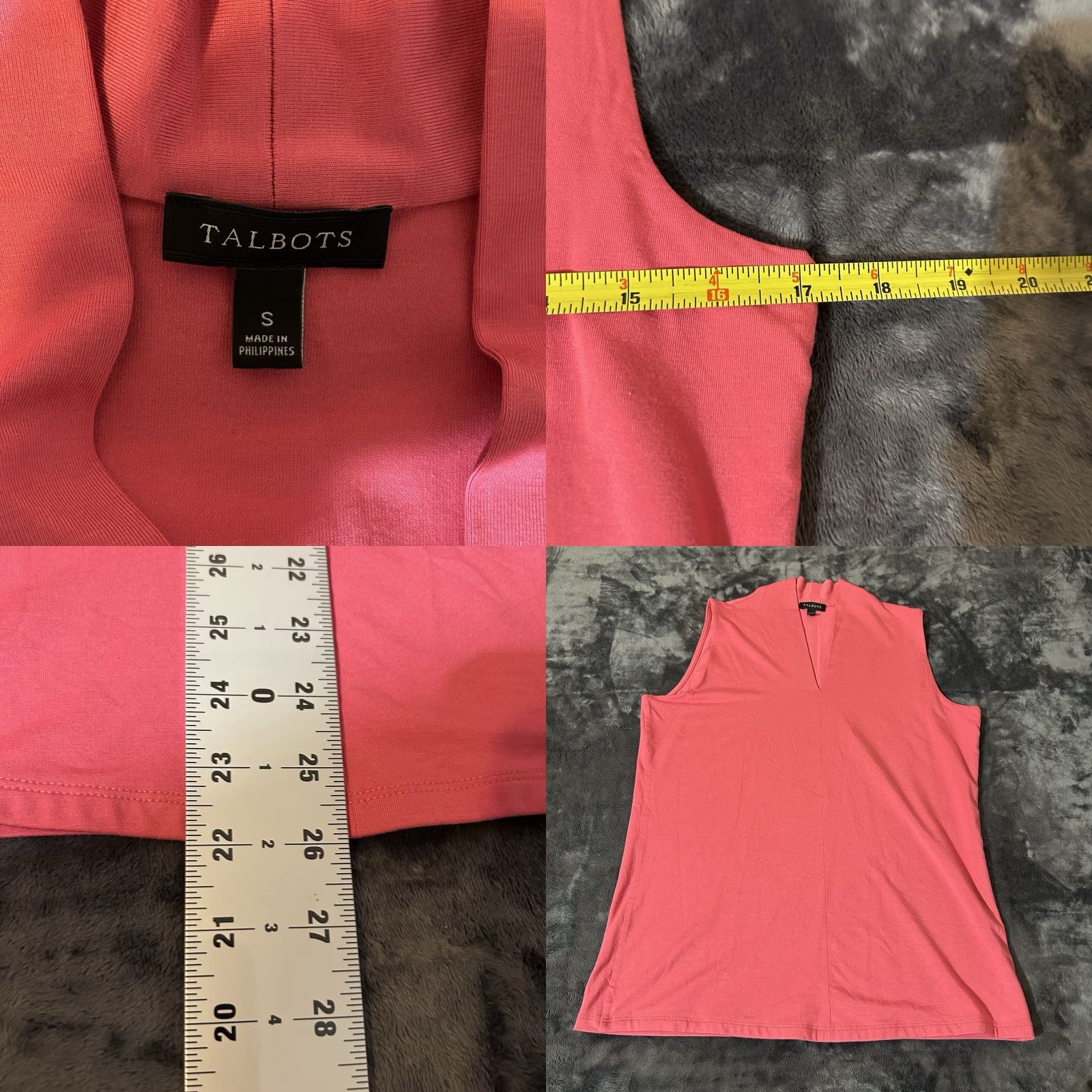 Talbots Talbots Sleeveless Top Blouse V-Neck Women Small Coral Color 2012 Ladies Tank Bohemian Summer Fashion Shirt Womens Size S / US 4 / IT 40 - 9 Thumbnail