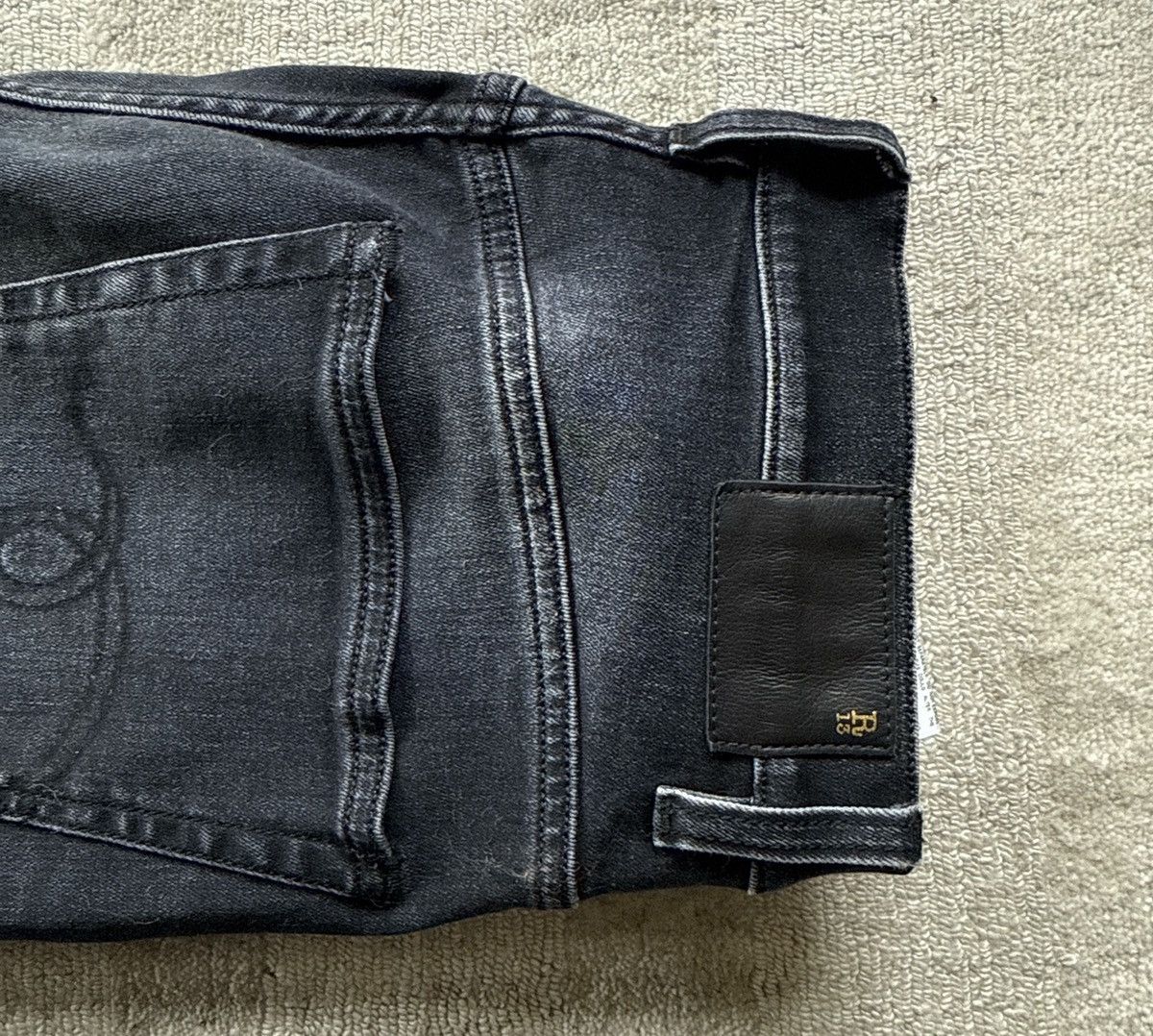 R13 Distressed dark navy - r13 denim Size US 31 - 4 Thumbnail