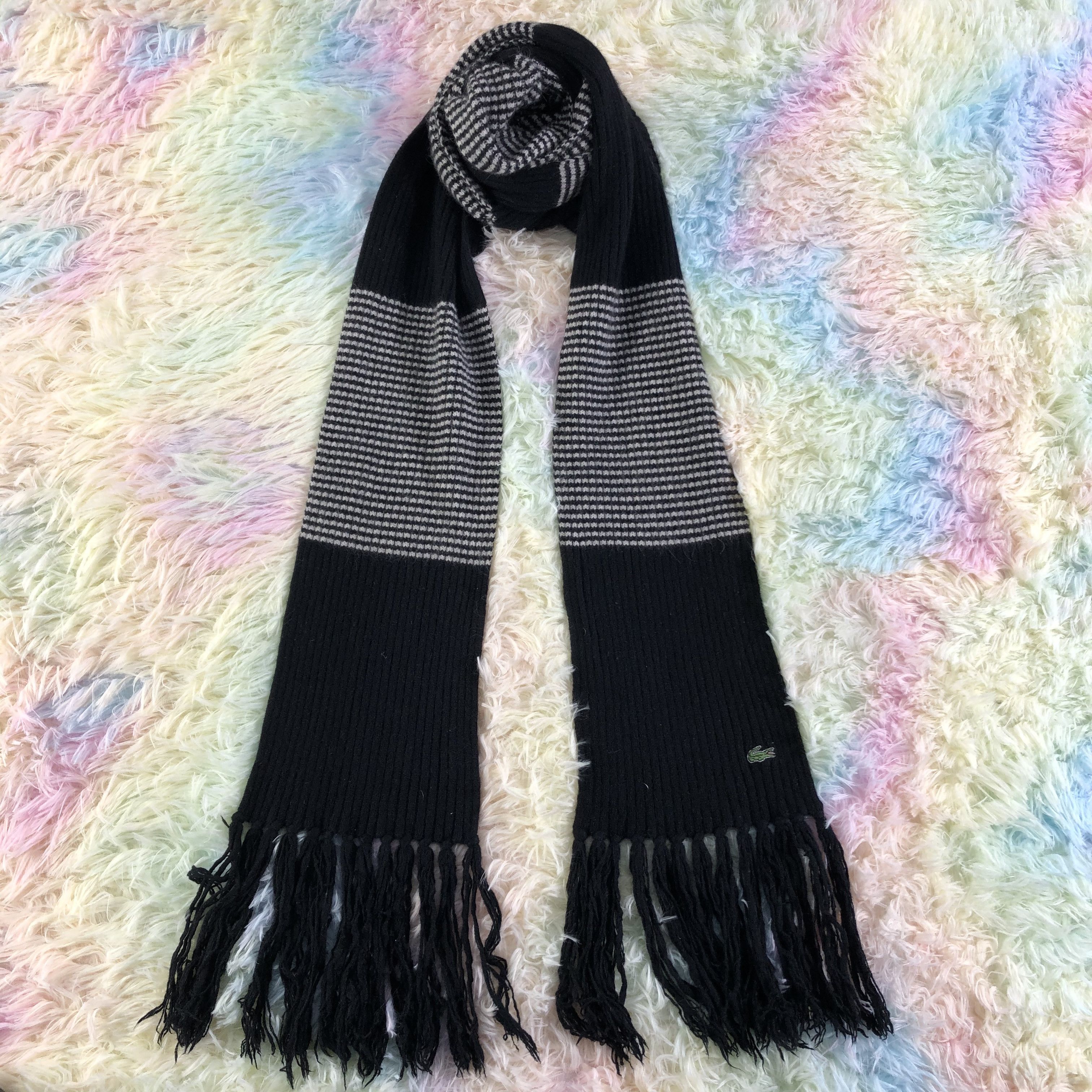 Lacoste × Vintage Lacoste Scarf / Muffler / Neckwear - KM57 Size ONE SIZE - 1 Thumbnail