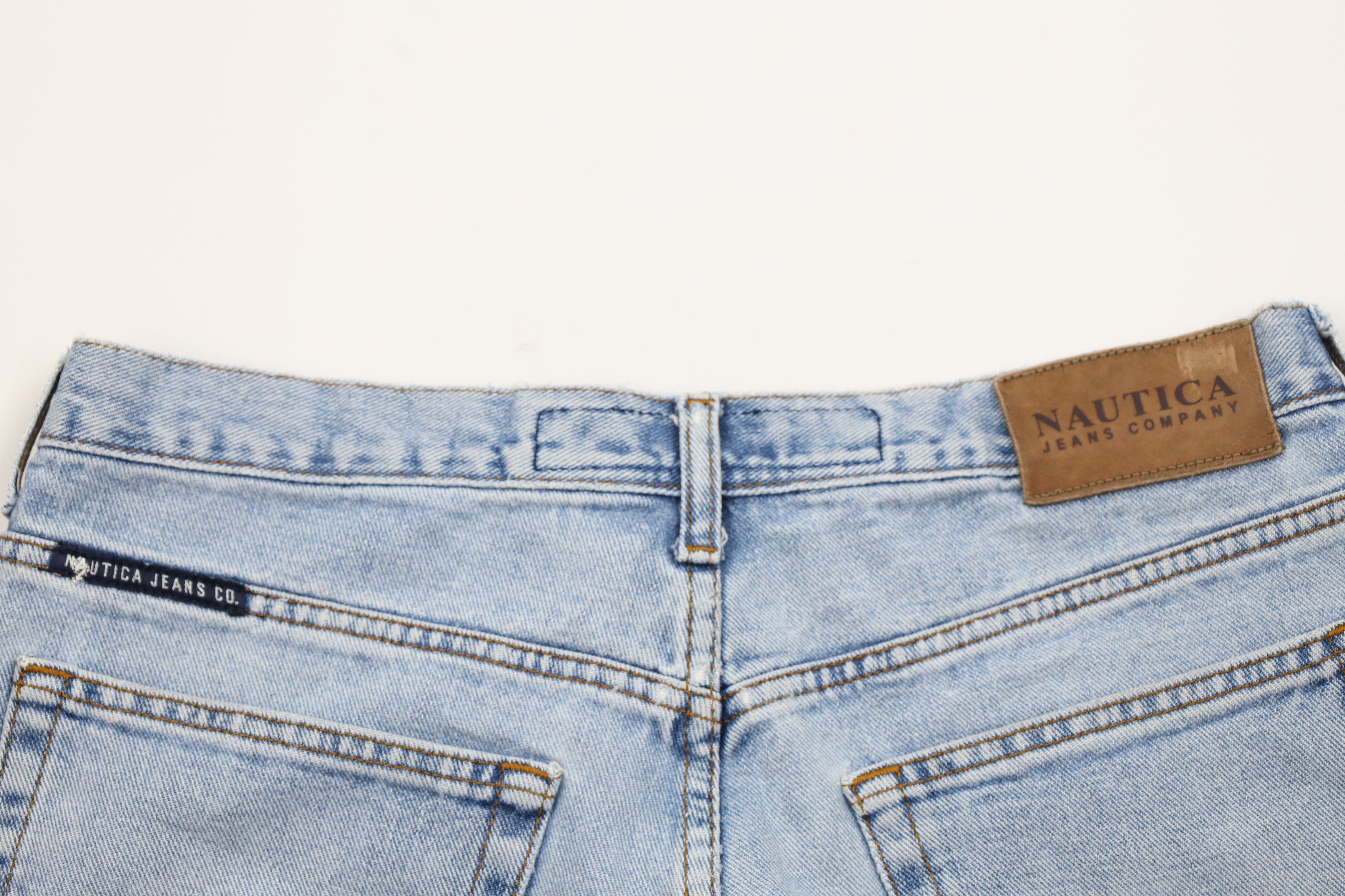 Nautica Vintage 90s Nautica Spell Out Baggy Denim Jean Shorts Jorts Size US 32 / EU 48 - 13 Thumbnail
