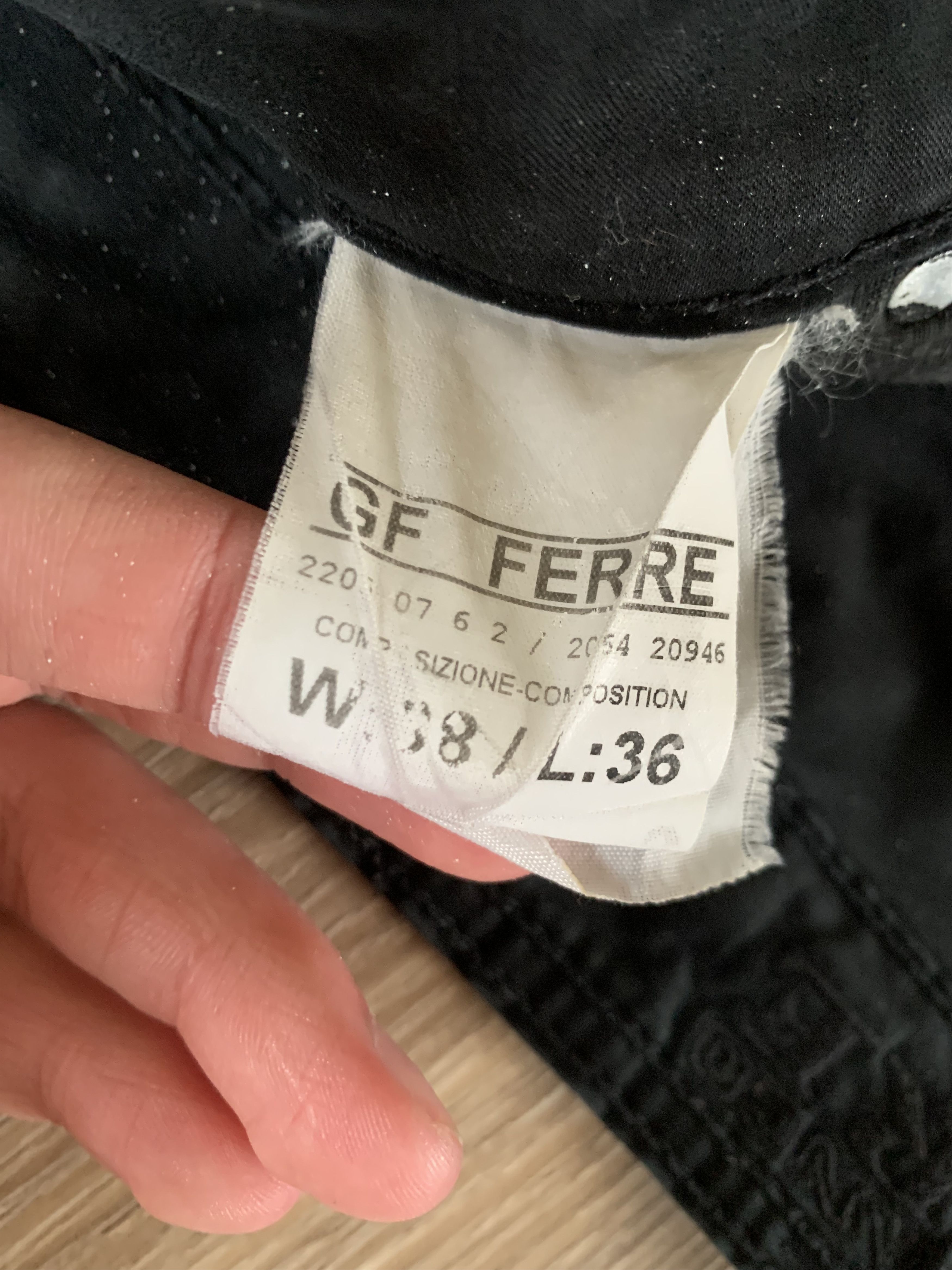 Archival Gianfranco Ferre Men's Black Stretch Pants Jeans