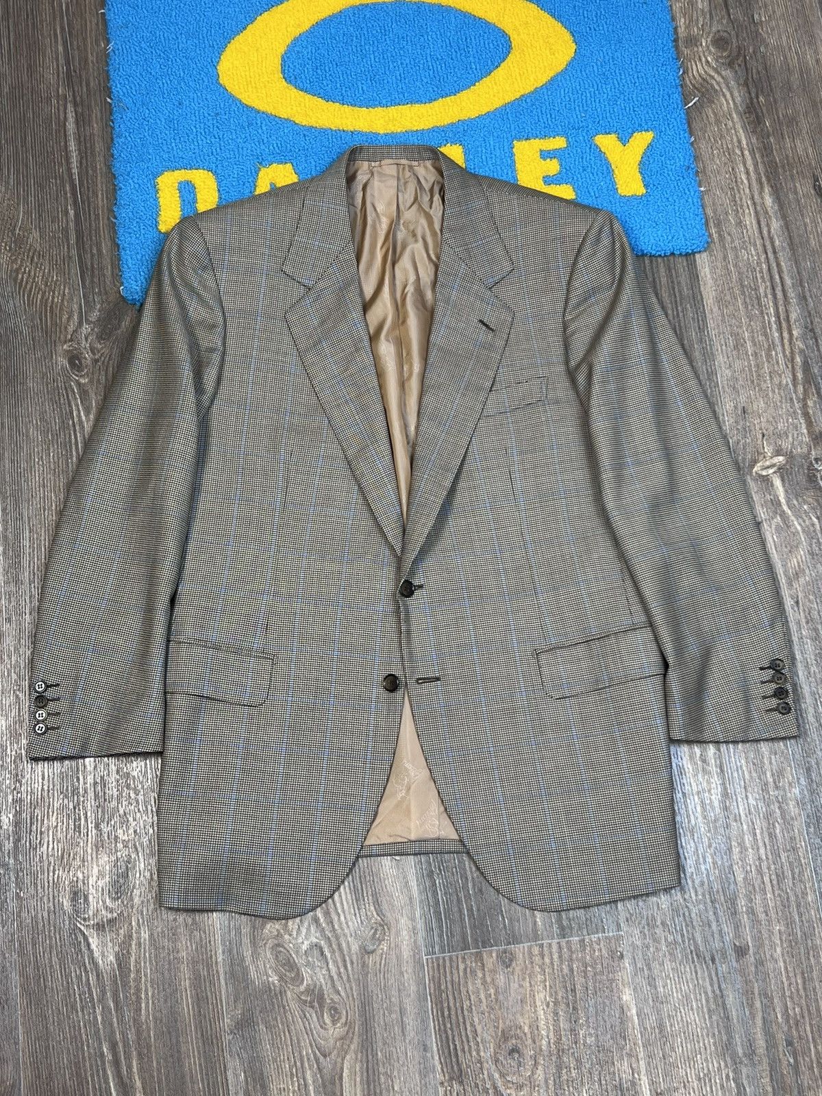 Brioni Brioni Parigi Two Buttons Grey Wool Checked Blazer size 52 Size 52S - 1 Thumbnail