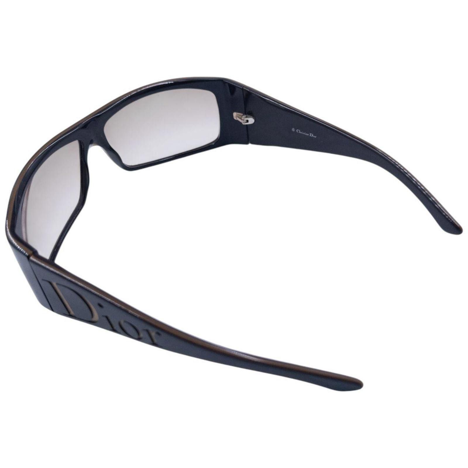 Dior Vintage 2000s Dior Embossed Shield Sunglasses Size ONE SIZE - 4 Thumbnail