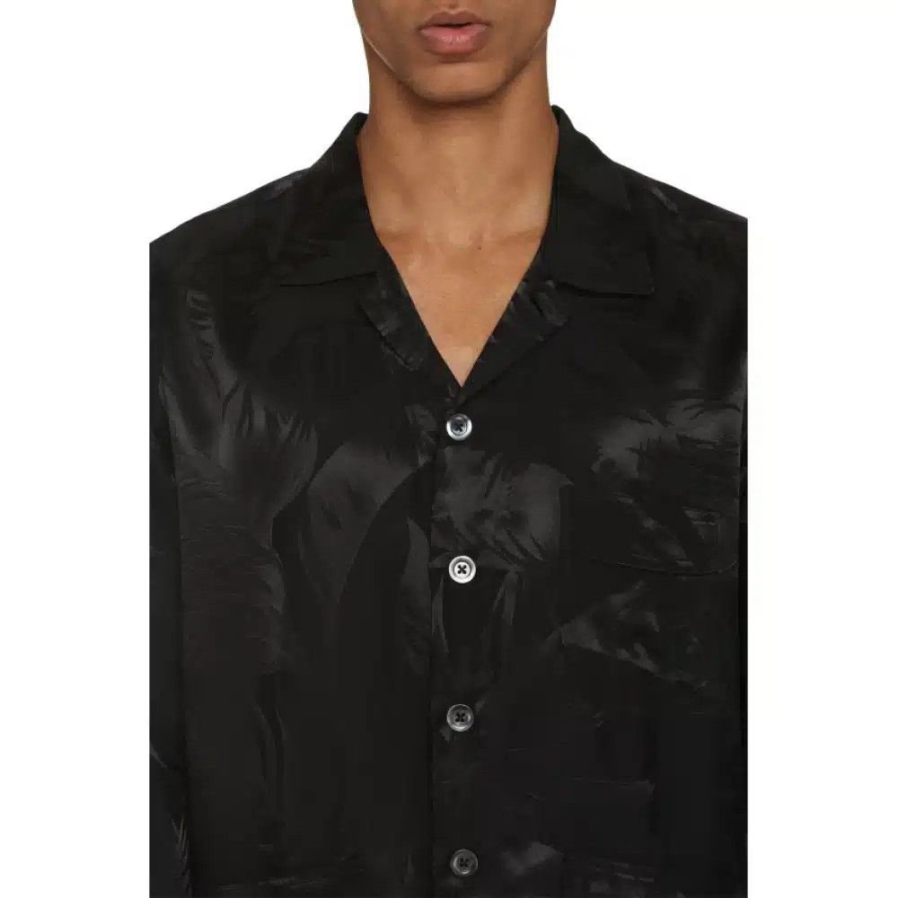 Tom Ford o1loc1c1124 HXH002 Floral Jacquard Shirt in Black Size US S / EU 44-46 / 1 - 2 Thumbnail