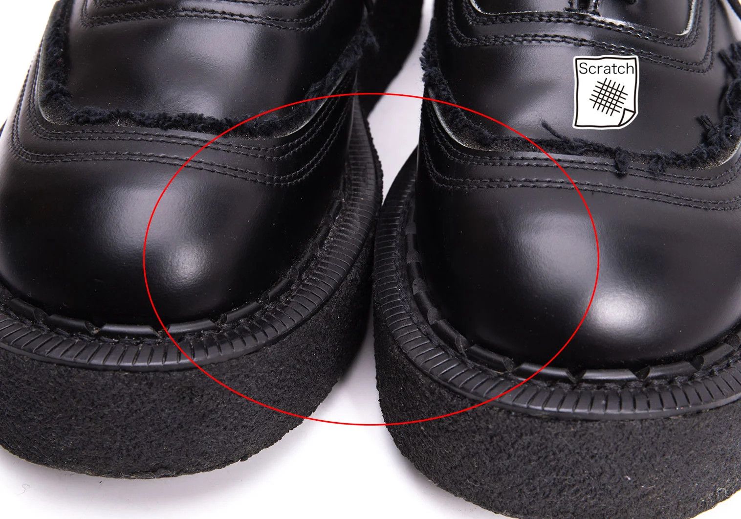 Comme des Garcons Homme Plus Layered Design Leather Oxford Shoes in Black Size 6 Size US 6 / EU 39 - 3 Thumbnail