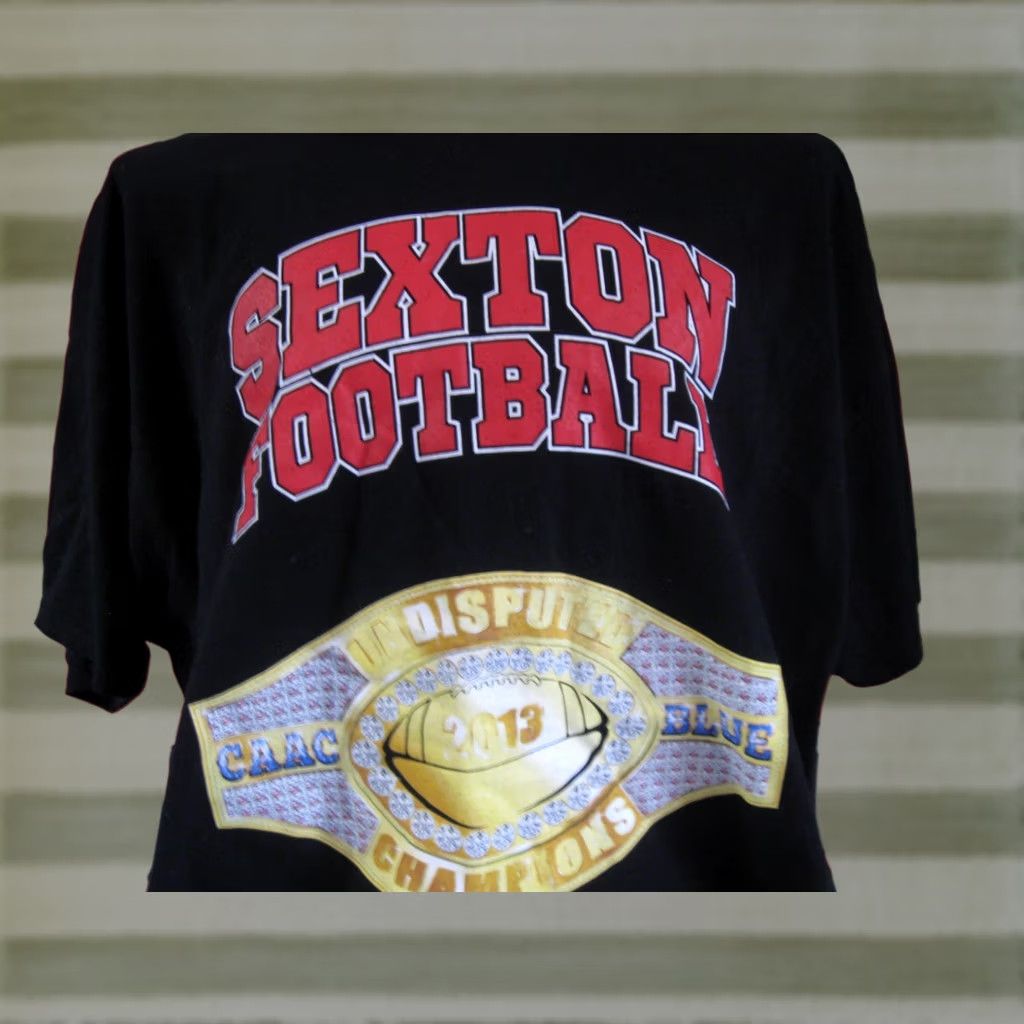 Gildan J-DUBBS Big Reds Football SEXTON High School T-Shirt Mens 3XL Black Cotton Gildan Crew Neck Short Sleeve Size US XXL / EU 58 / 5 - 1 Thumbnail