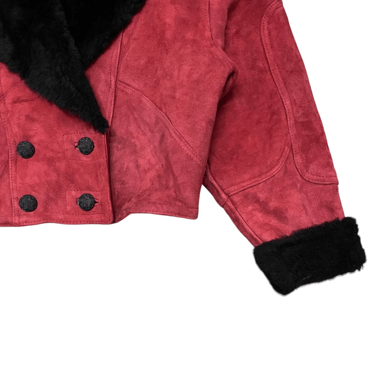 Japanese Brand Vintage Esordio Leather Jacket Shearling Cropped Size US M / EU 48-50 / 2 - 4 Thumbnail
