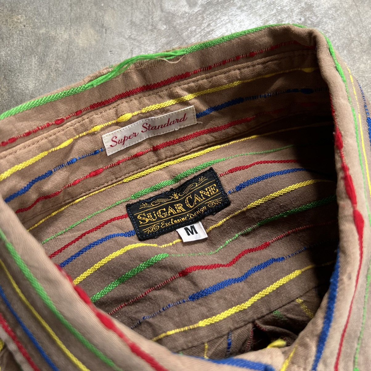 Sugar Cane Japanese Sugar Cane Embroidery Multicolor Stripe Shirt Size US M / EU 48-50 / 2 - 3 Thumbnail