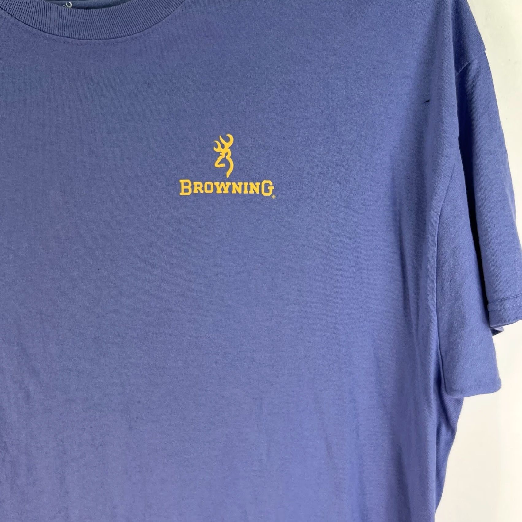Vintage Browning Firearms Louisianan T Shirt Mens 2XL Purple Short Sleeve Graphic Shirt Mens 2XL Purple Browning Guns Louisianan Graphic Size US XXL / EU 58 / 5 - 3 Thumbnail