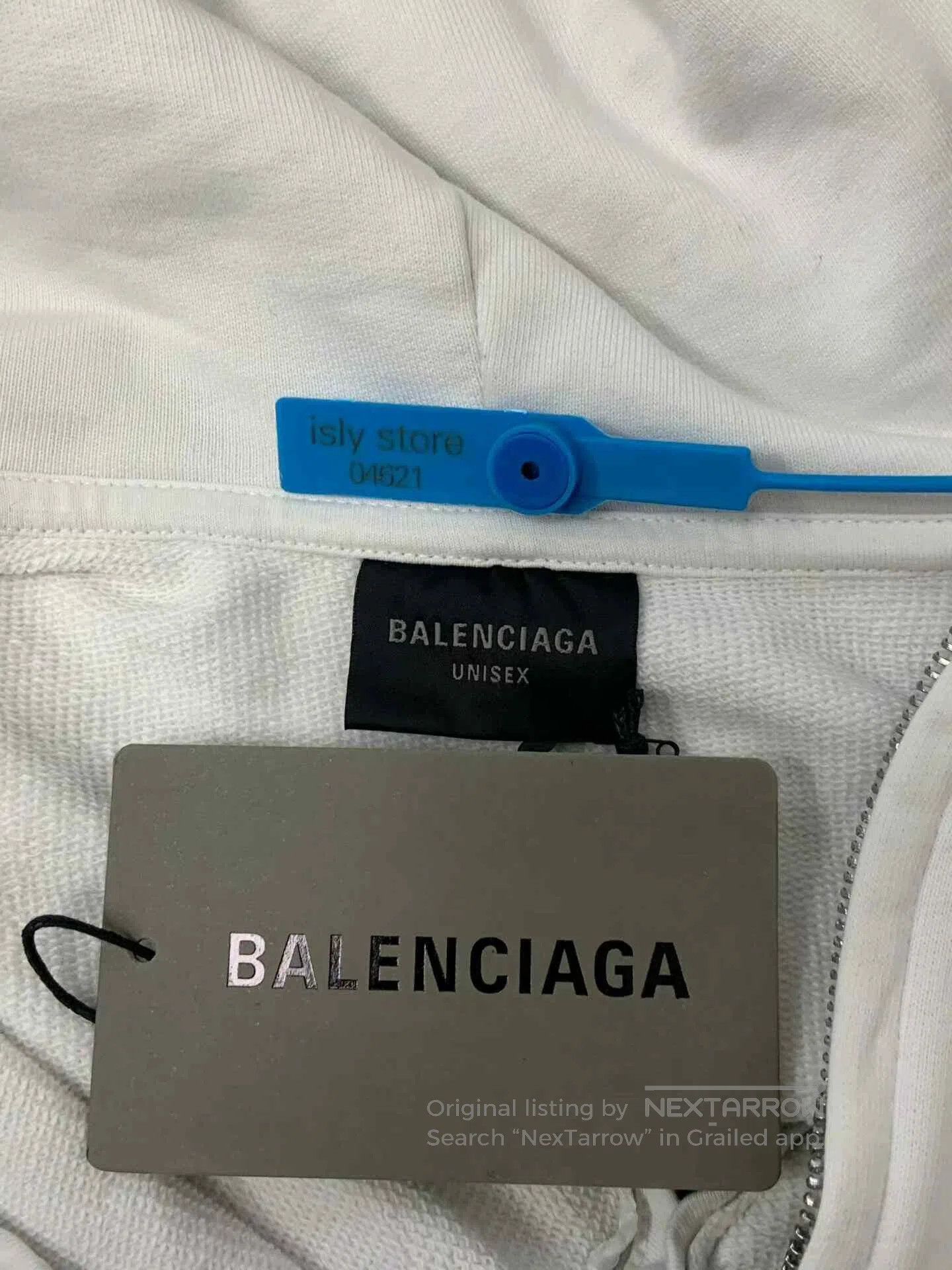 Balenciaga Balenciaga Solid Letter Print Zip Hoodie Women. Size XS / US 0-2 / IT 36-38 - 4 Thumbnail