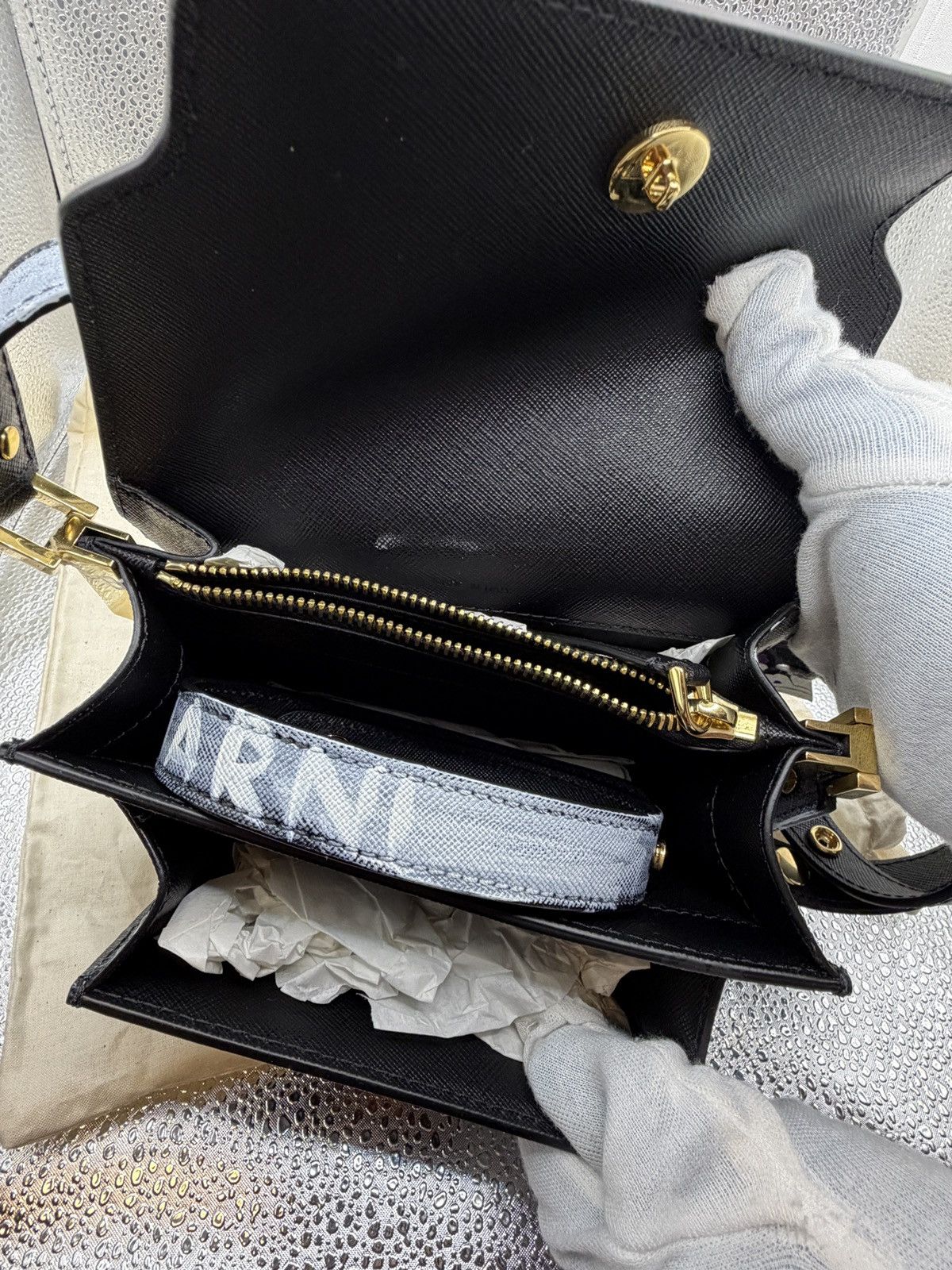 Marni Marni Love Graffiti Saffiano Leather Trunk Shoulder Bag Size ONE SIZE - 6 Thumbnail